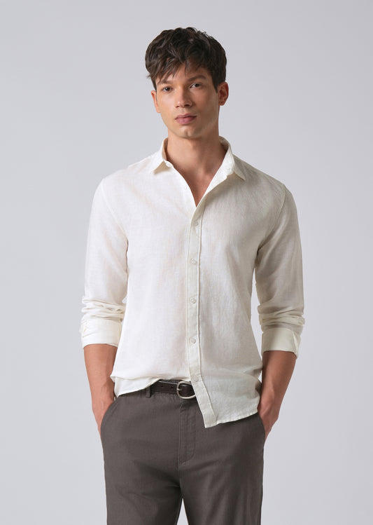 Cream Linen Shirt