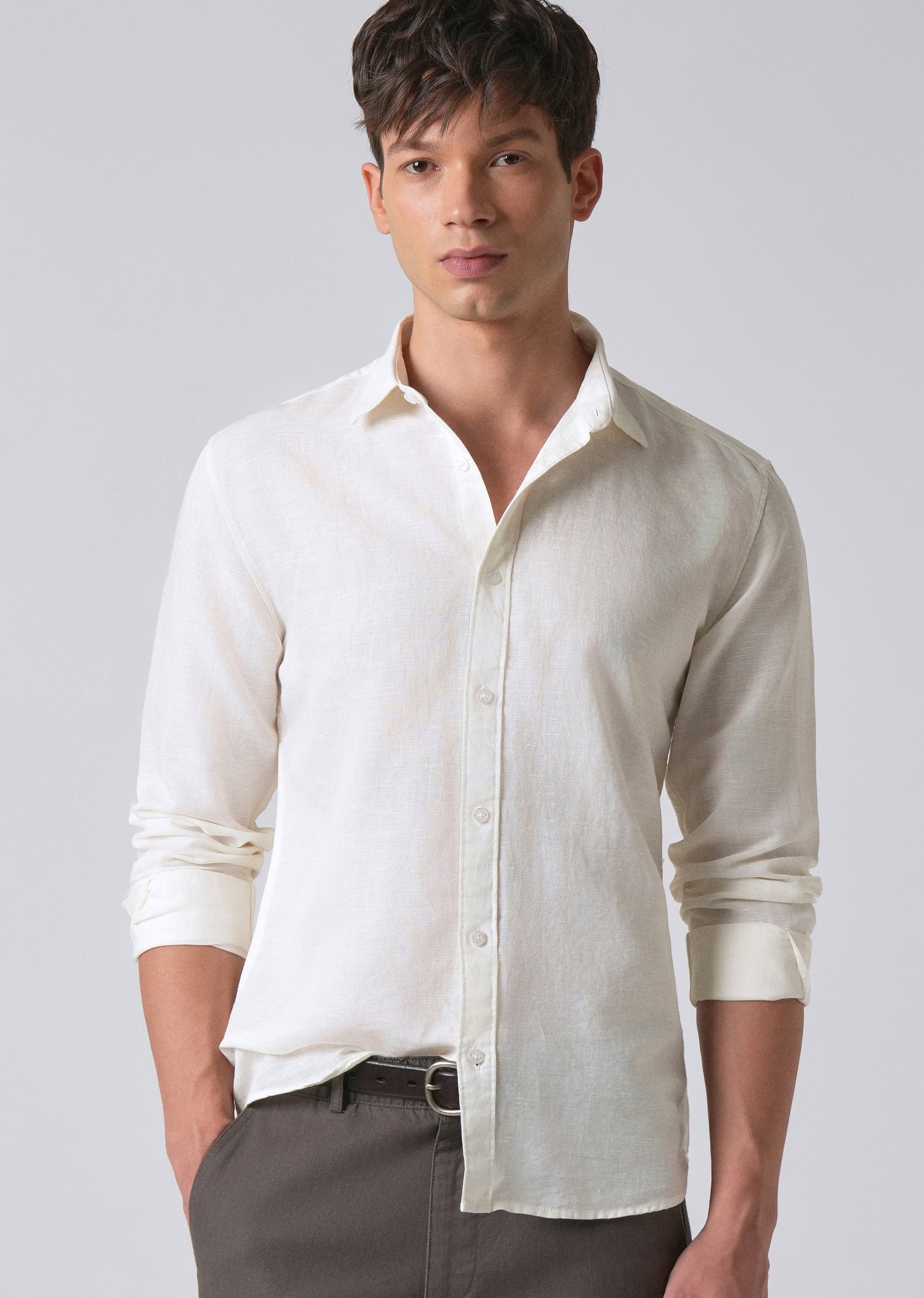 Cream Linen Shirt