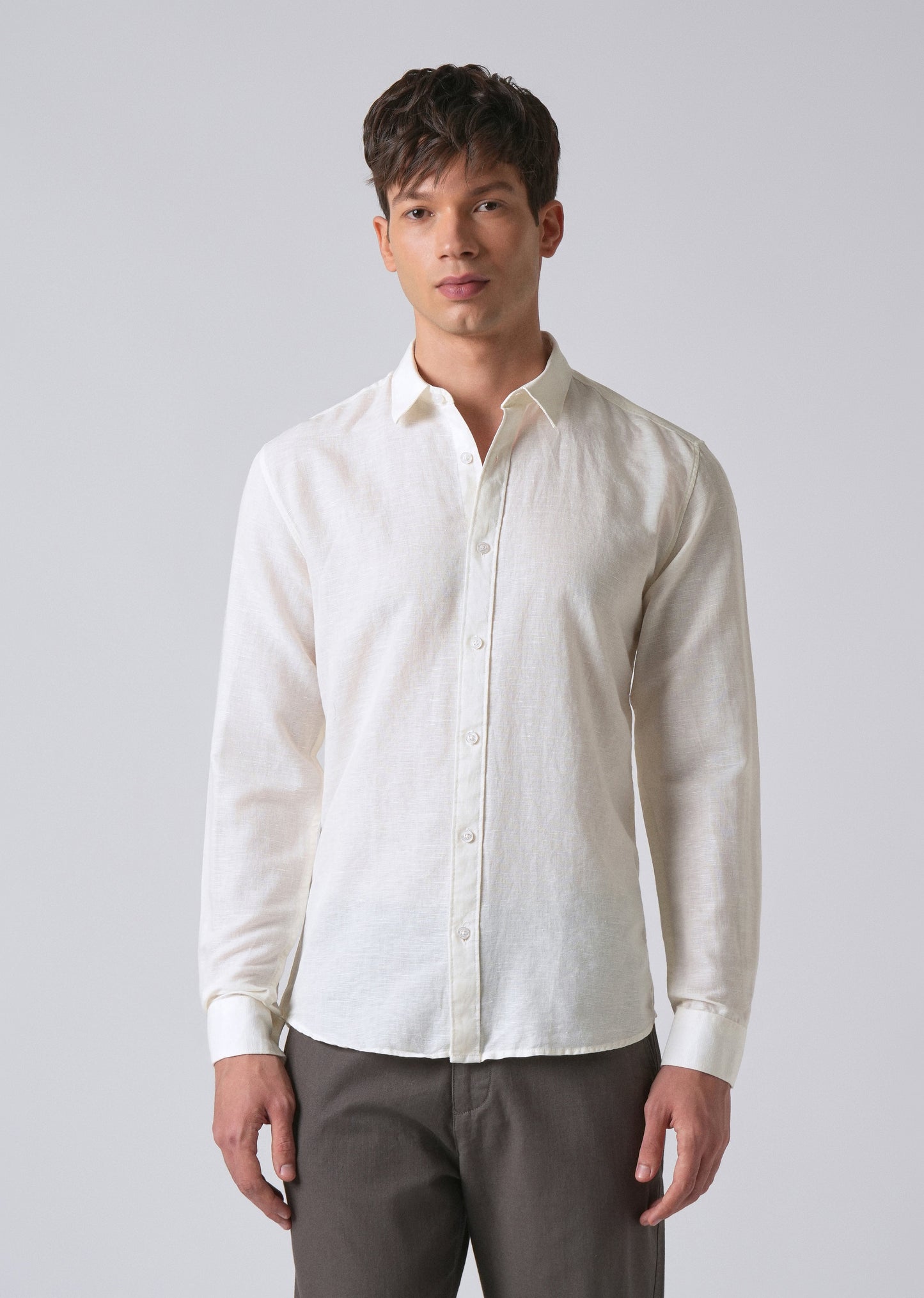 Cream Linen Shirt