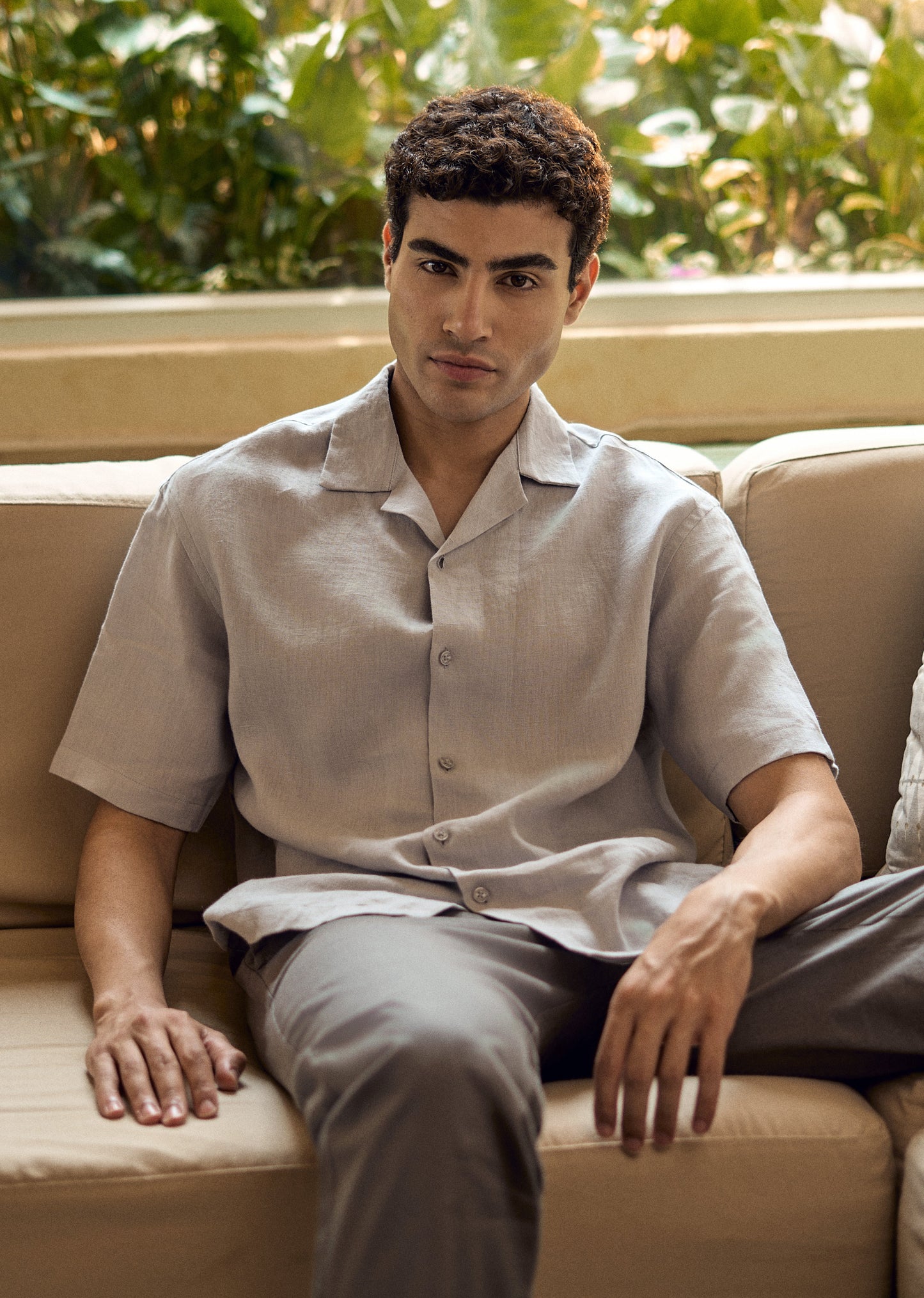 100% Pure Irish Grey Linen Shirt