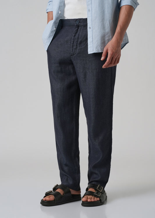 Deep Blue Linen Pant