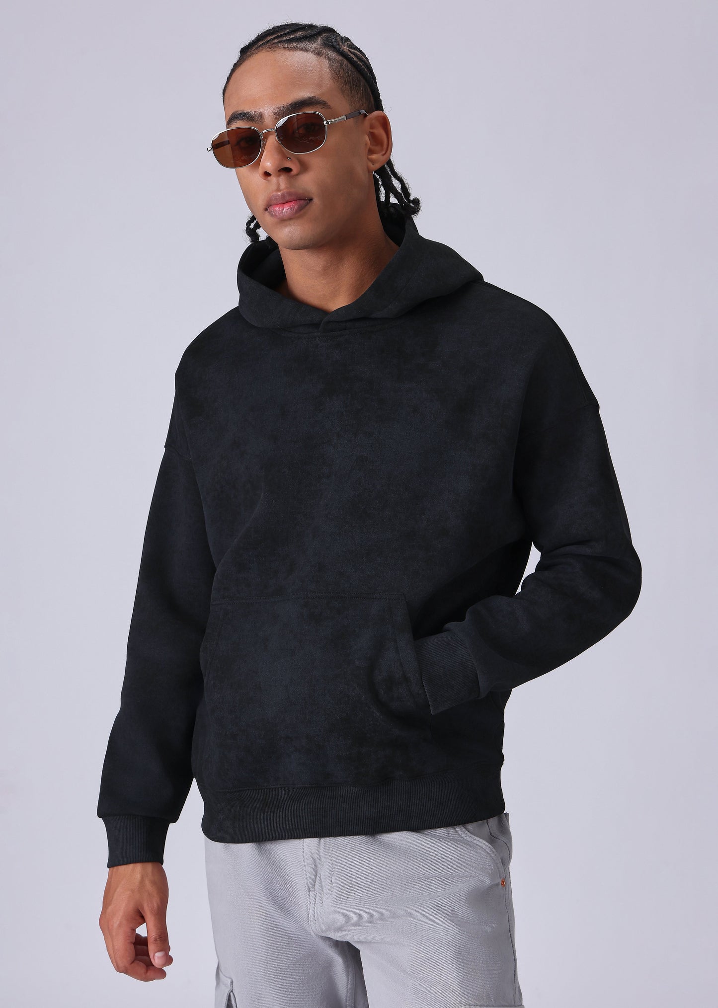 Dual Shade Black Hoodie