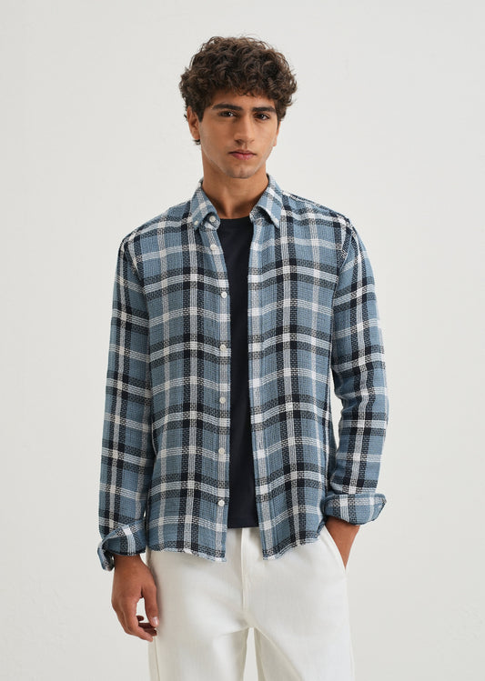 Dulet Blue Check Shirt