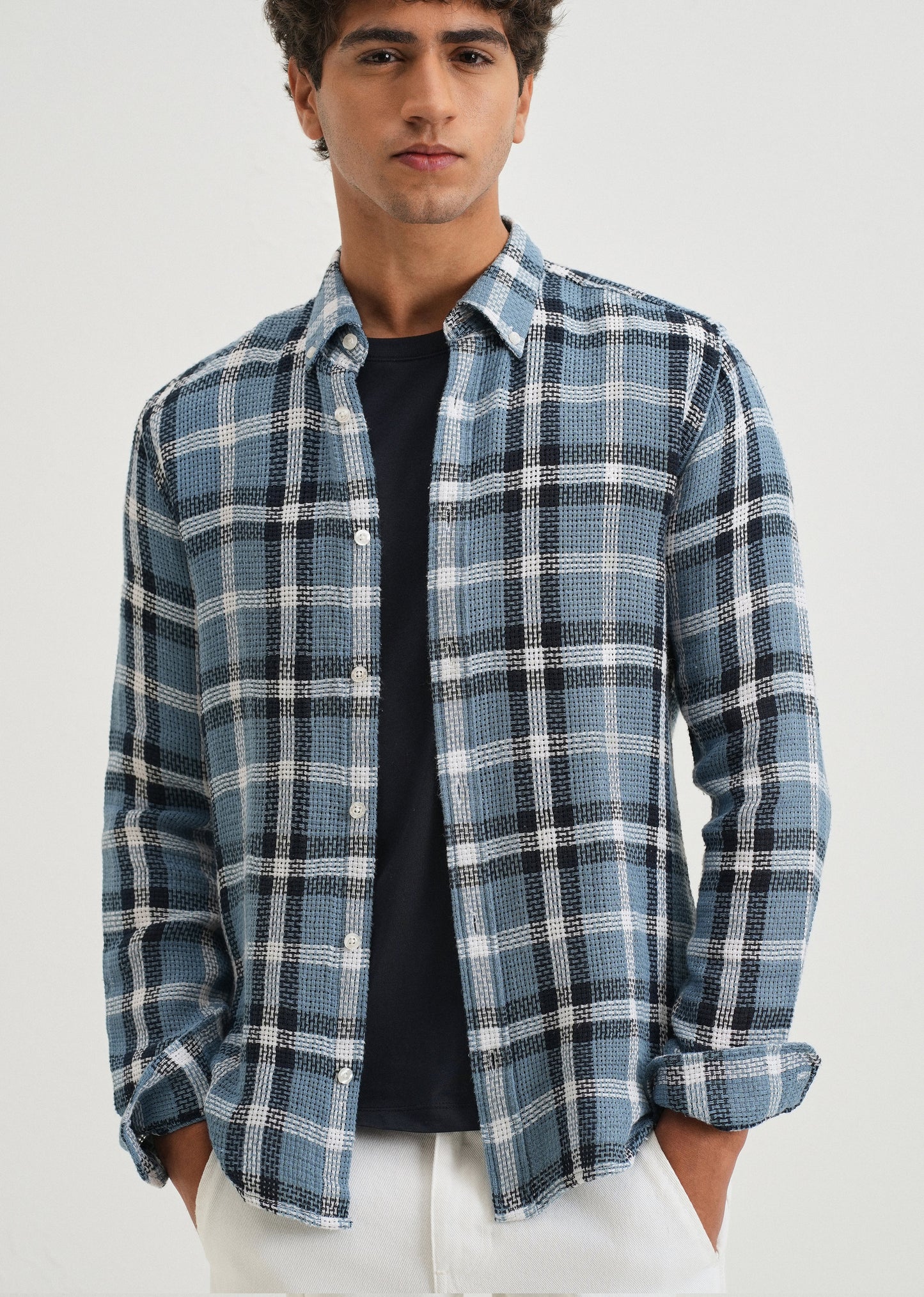 Dulet Blue Check Shirt