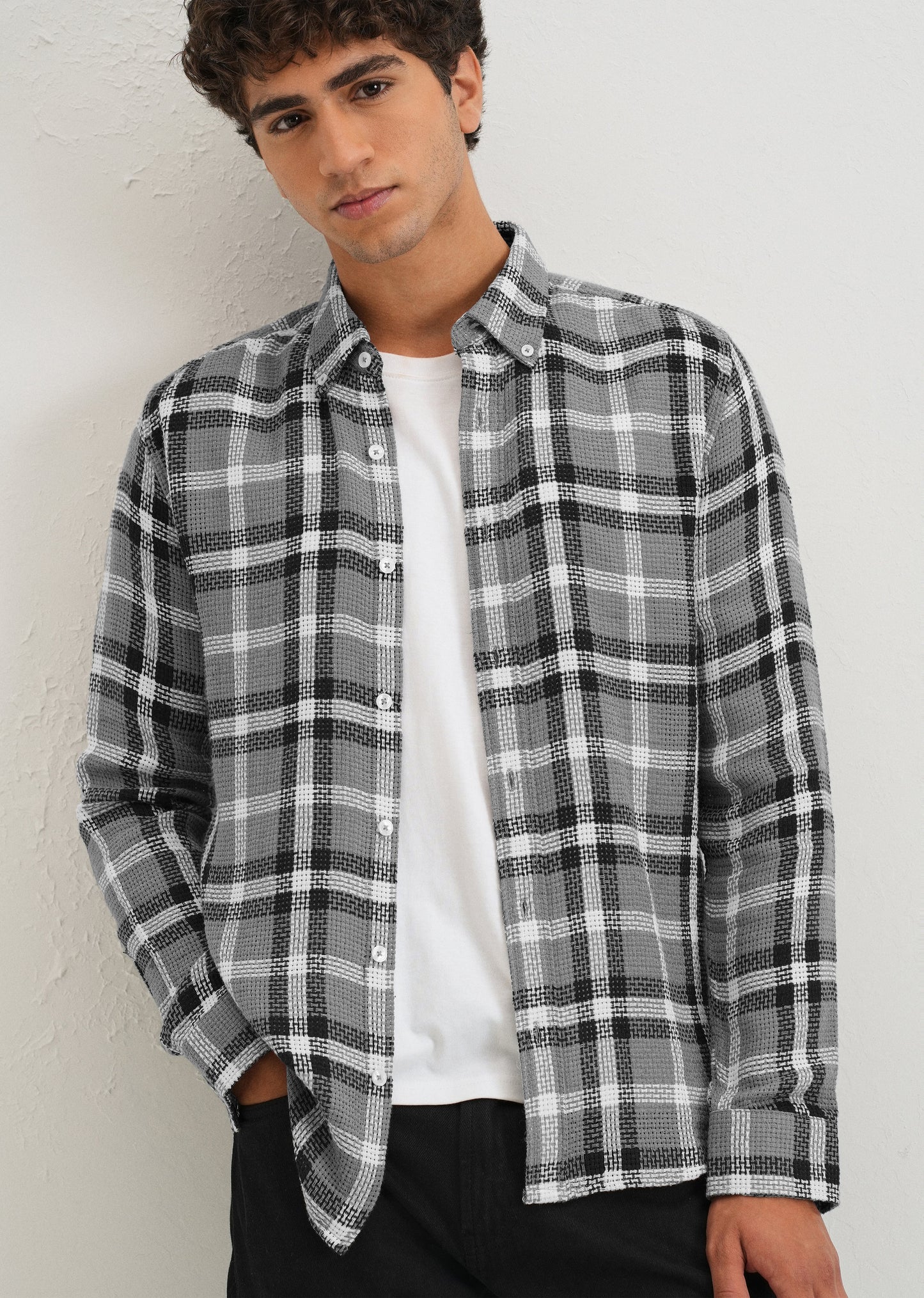 Dulet Gray Check Shirt