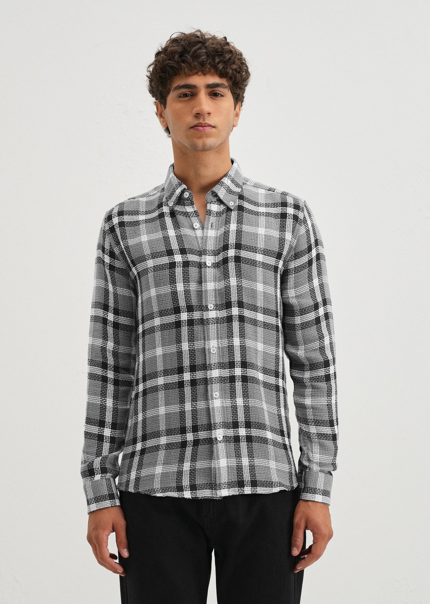 Dulet Gray Check Shirt