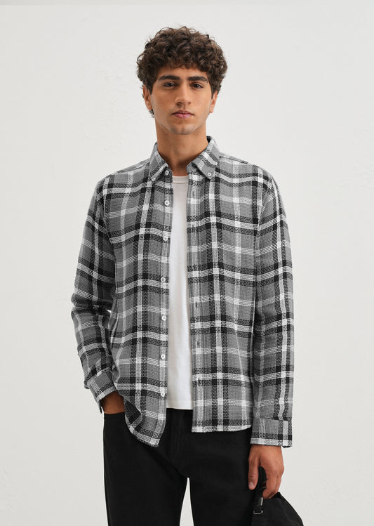 Dulet Gray Check Shirt