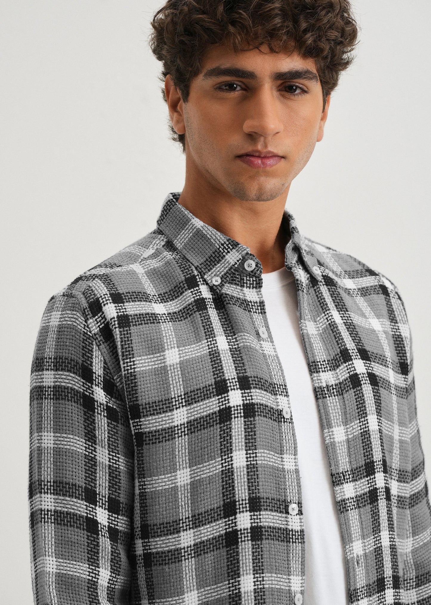 Dulet Gray Check Shirt