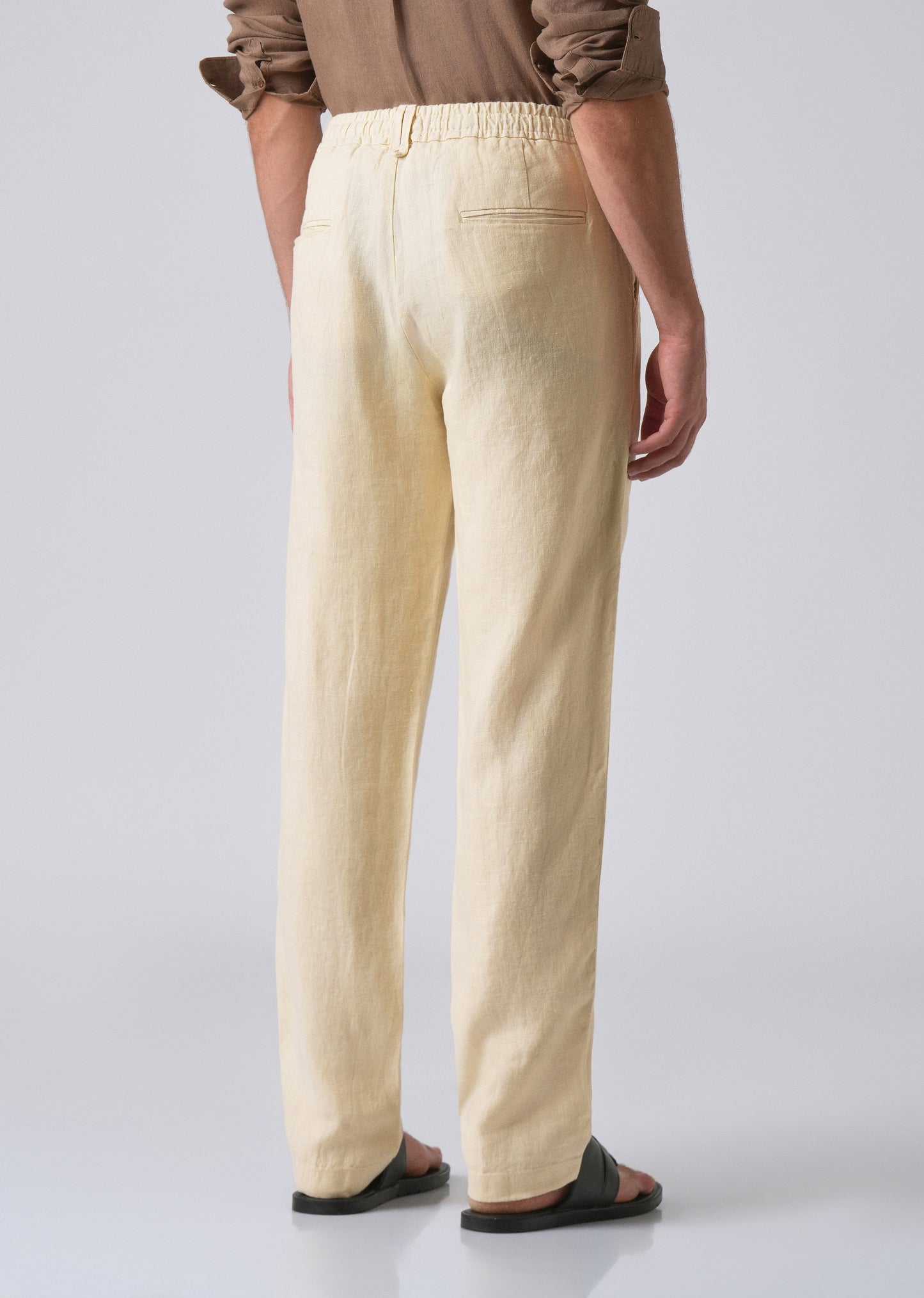 Ecru Cream Linen Pant