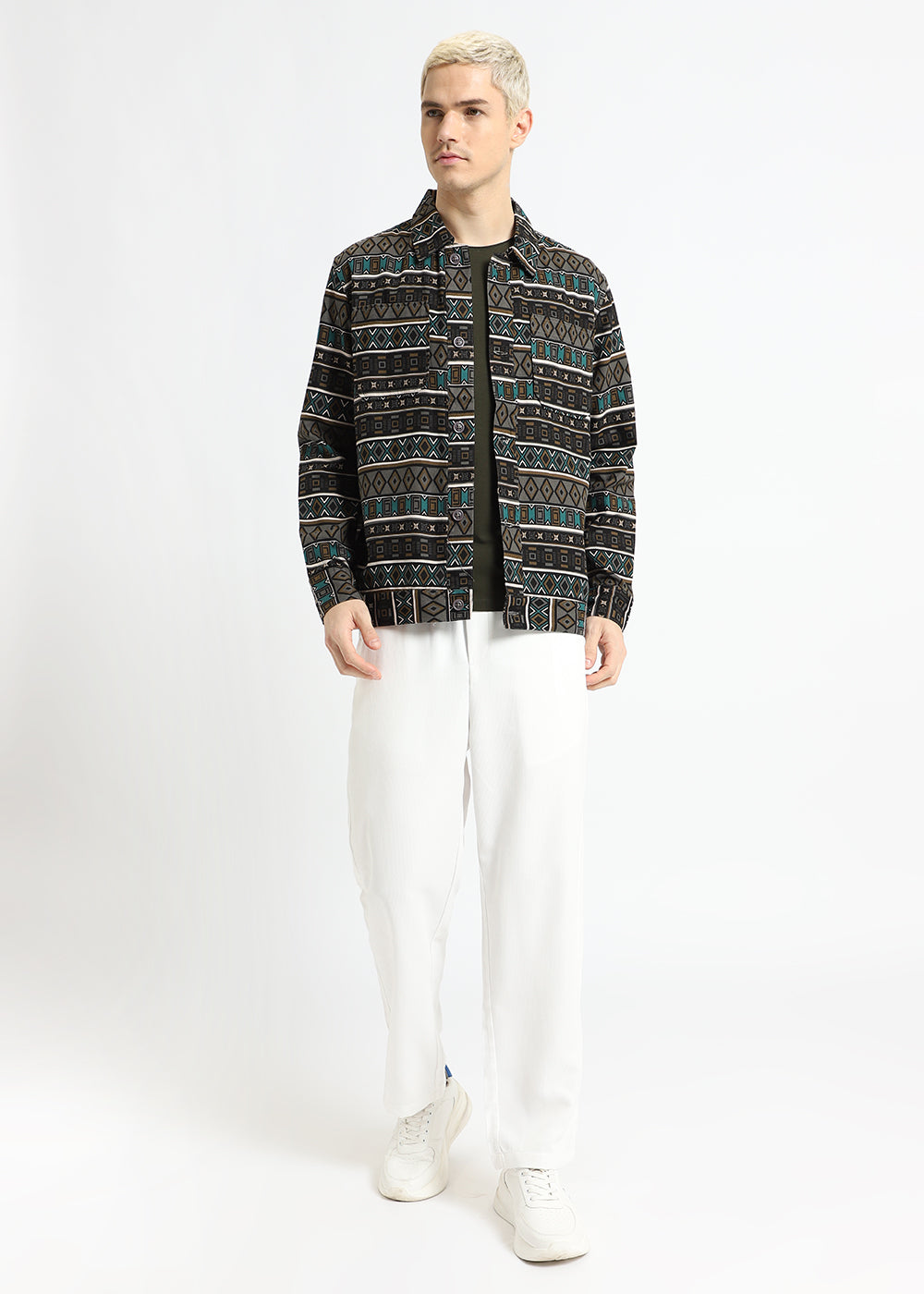 Geometric Print Summer Jacket