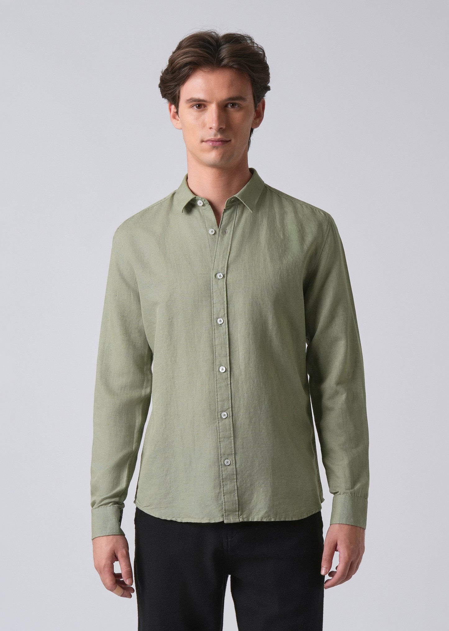 Green Linen Shirt