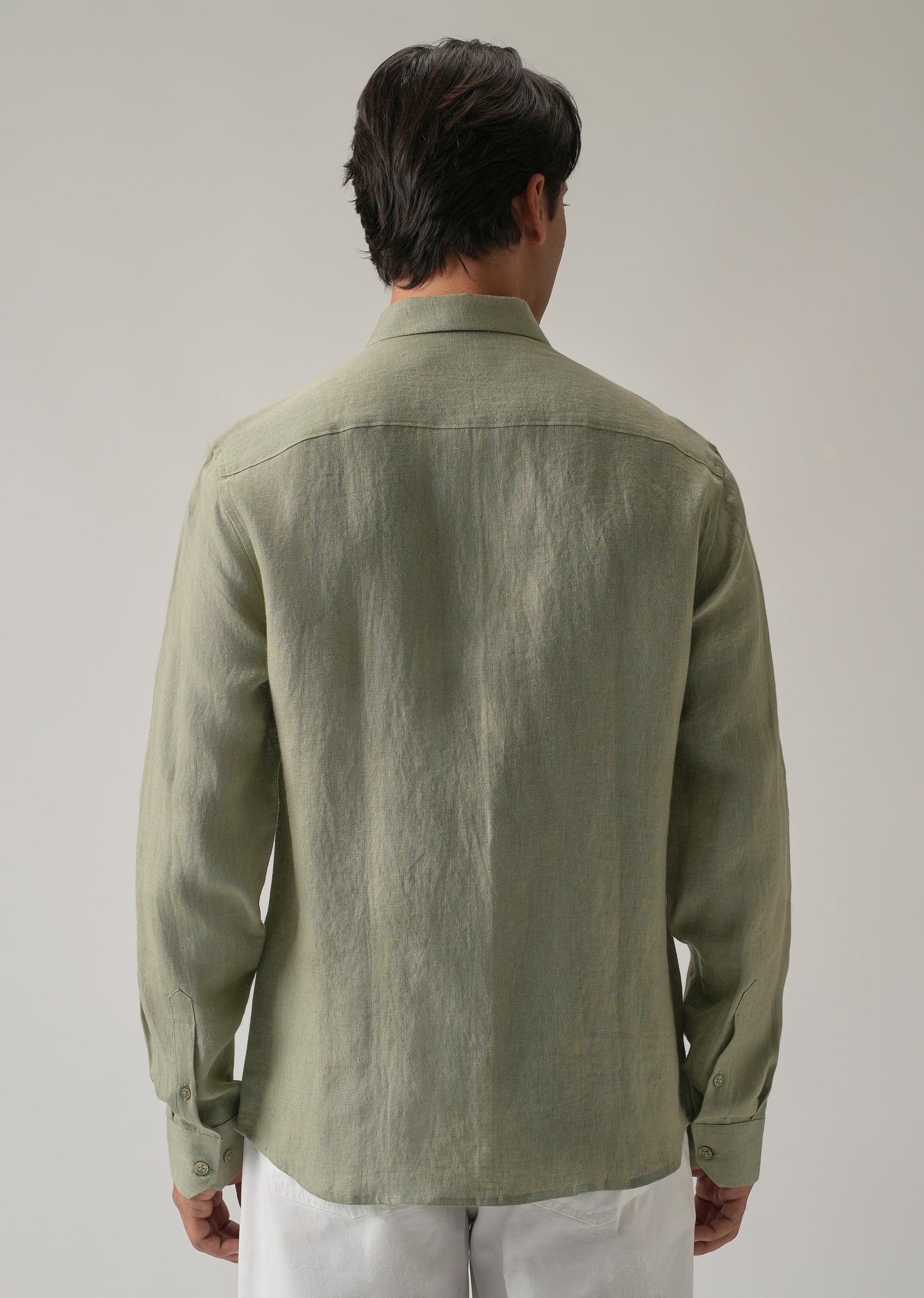 Green Double Pocket 100% Pure Irish Linen Shirt