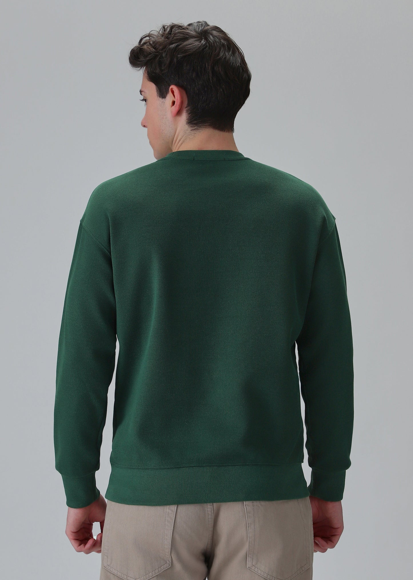 Green Embossed Sweatshirt