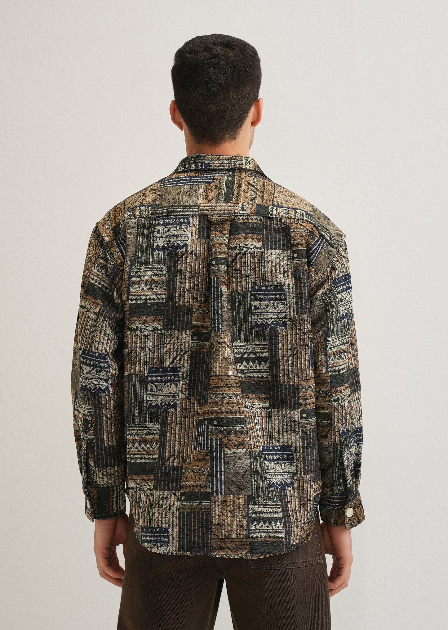 Green Line Abstract Regular Fit Shacket