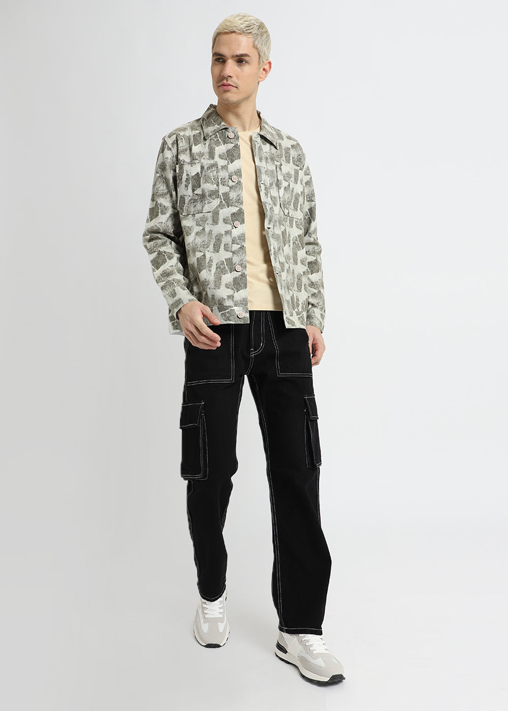 Sage Green Printed Summer Jacket