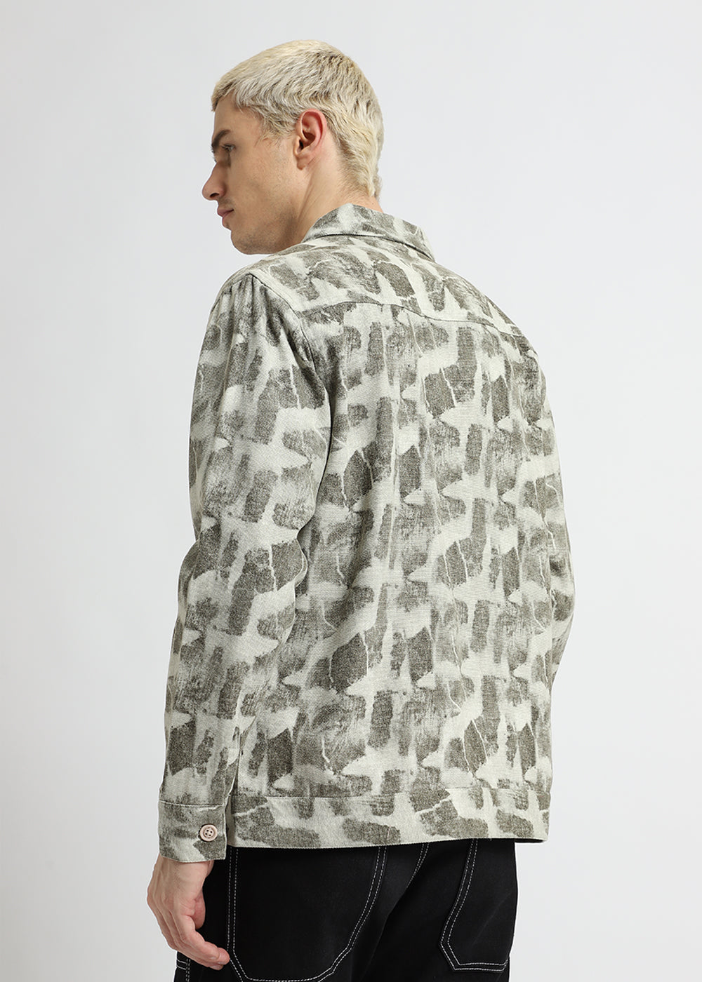 Sage Green Printed Summer Jacket