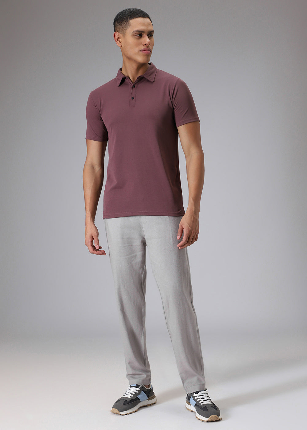 Grey Drawstring Linen Pant