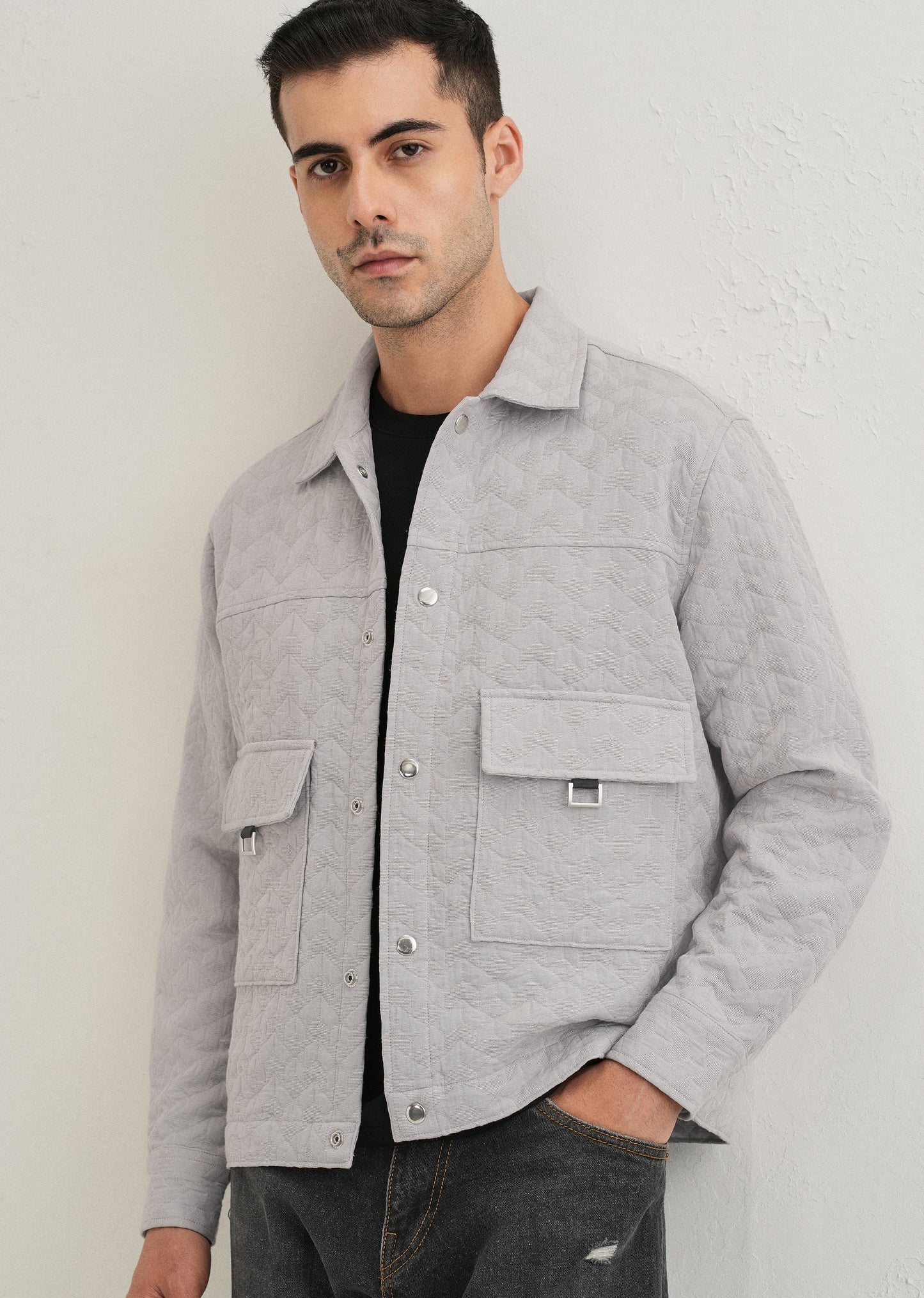 Grey Utility Shacket