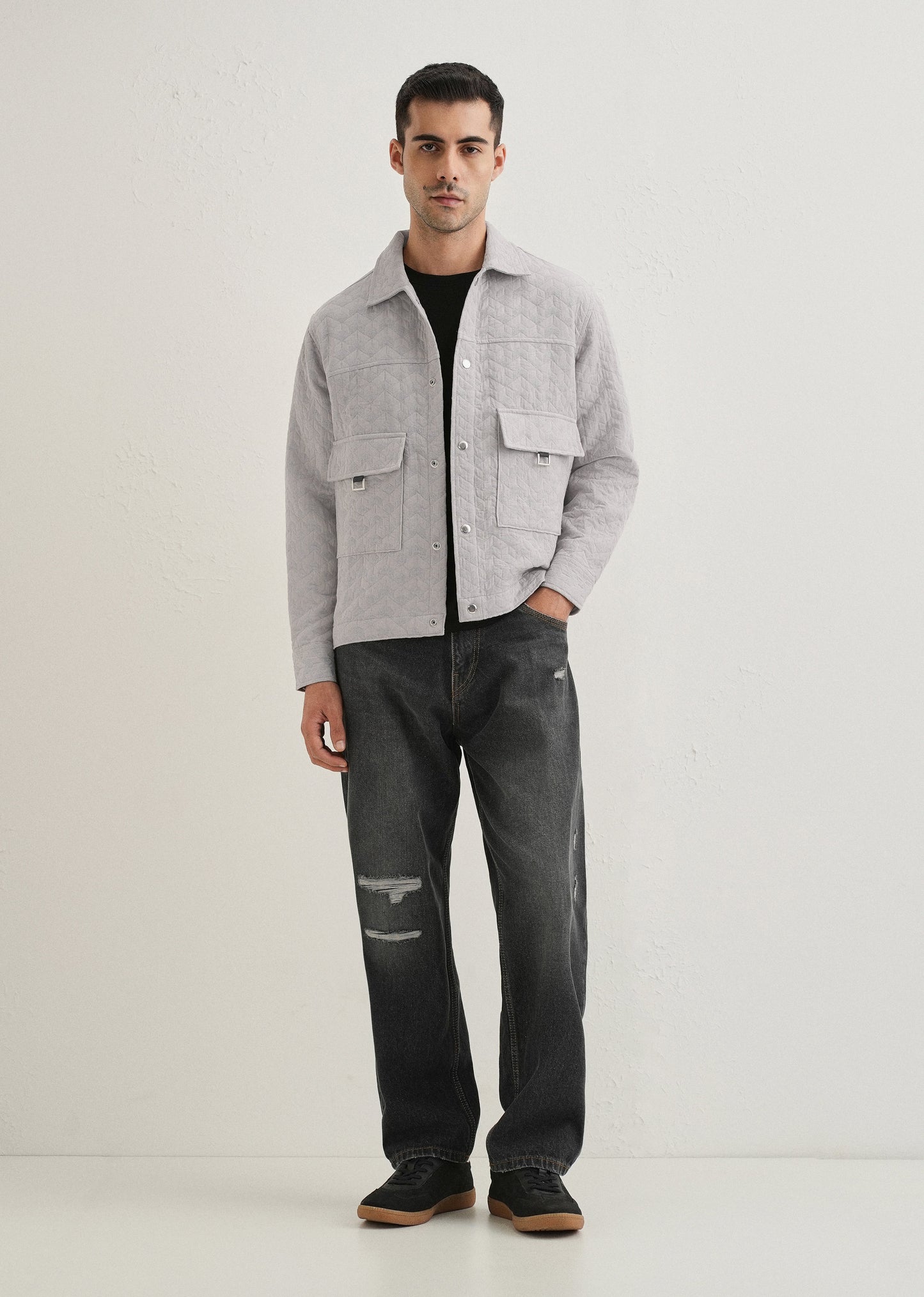 Grey Utility Shacket