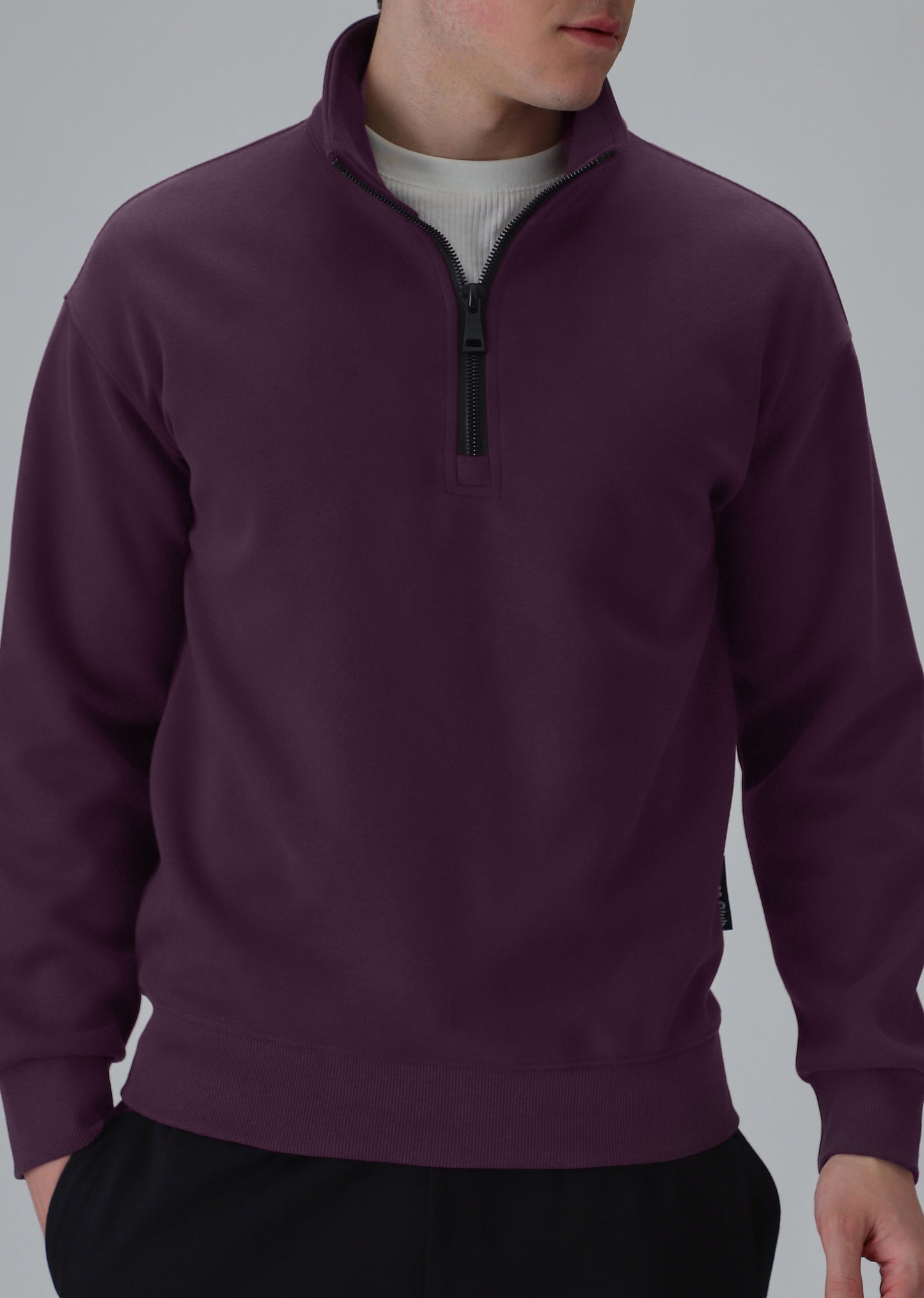 Half Zipped Purple Sweatshirt
