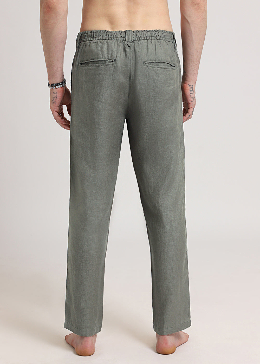 Hunter Green Linen Pant