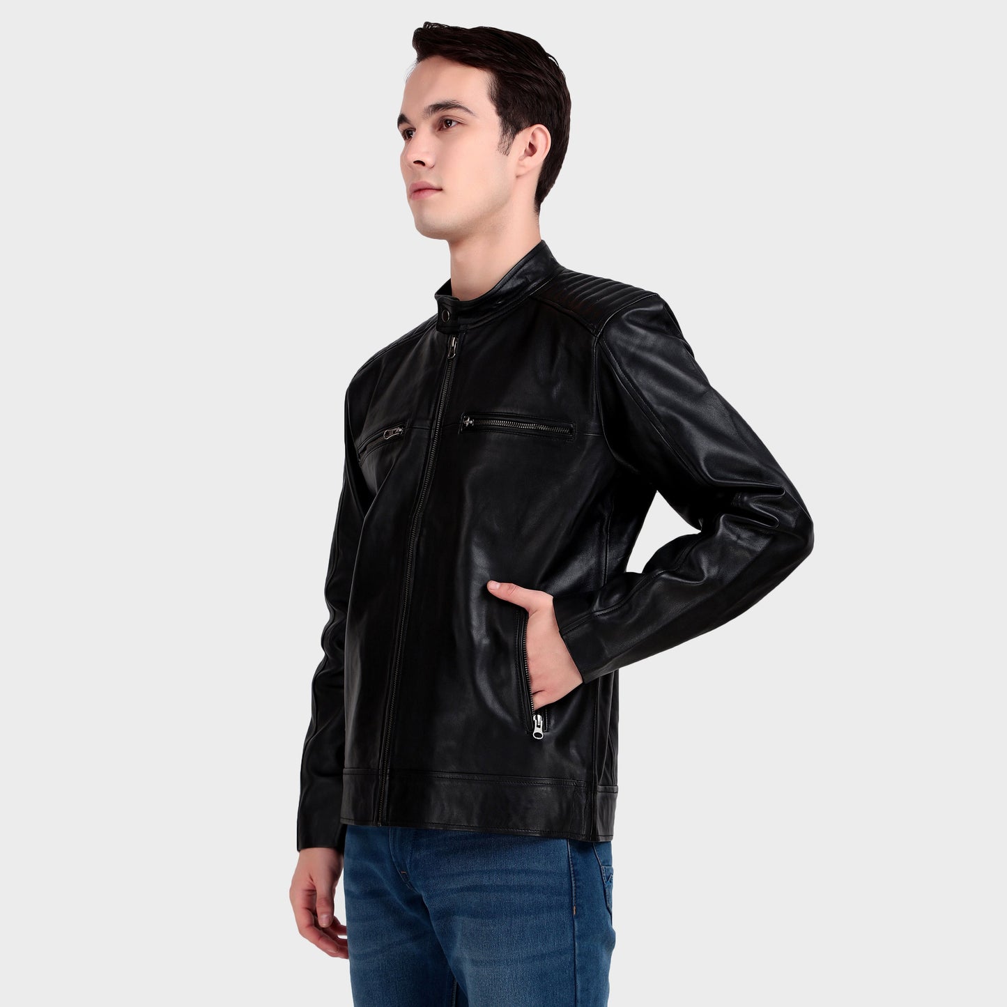 Heritage Classic Black Leather Jacket