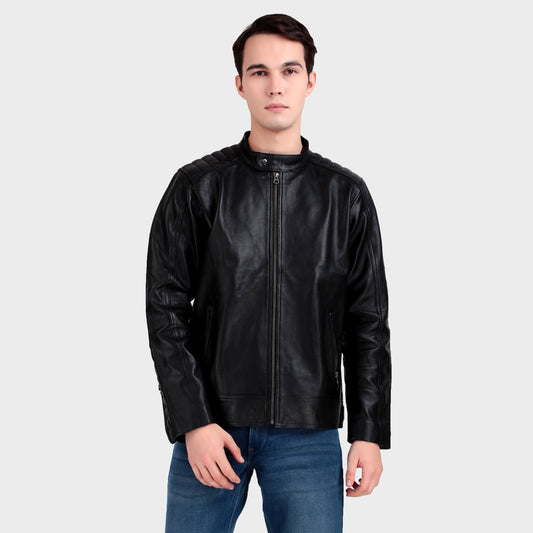 Premium Men’s Black Leather Jacket