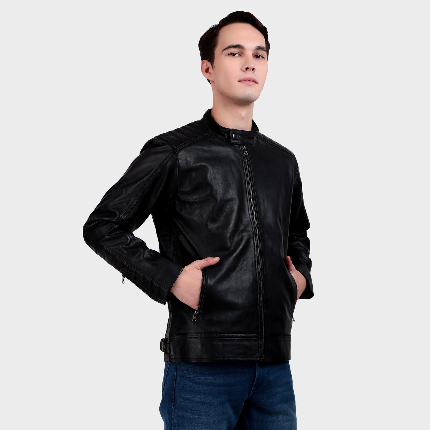 Premium Men’s Black Leather Jacket