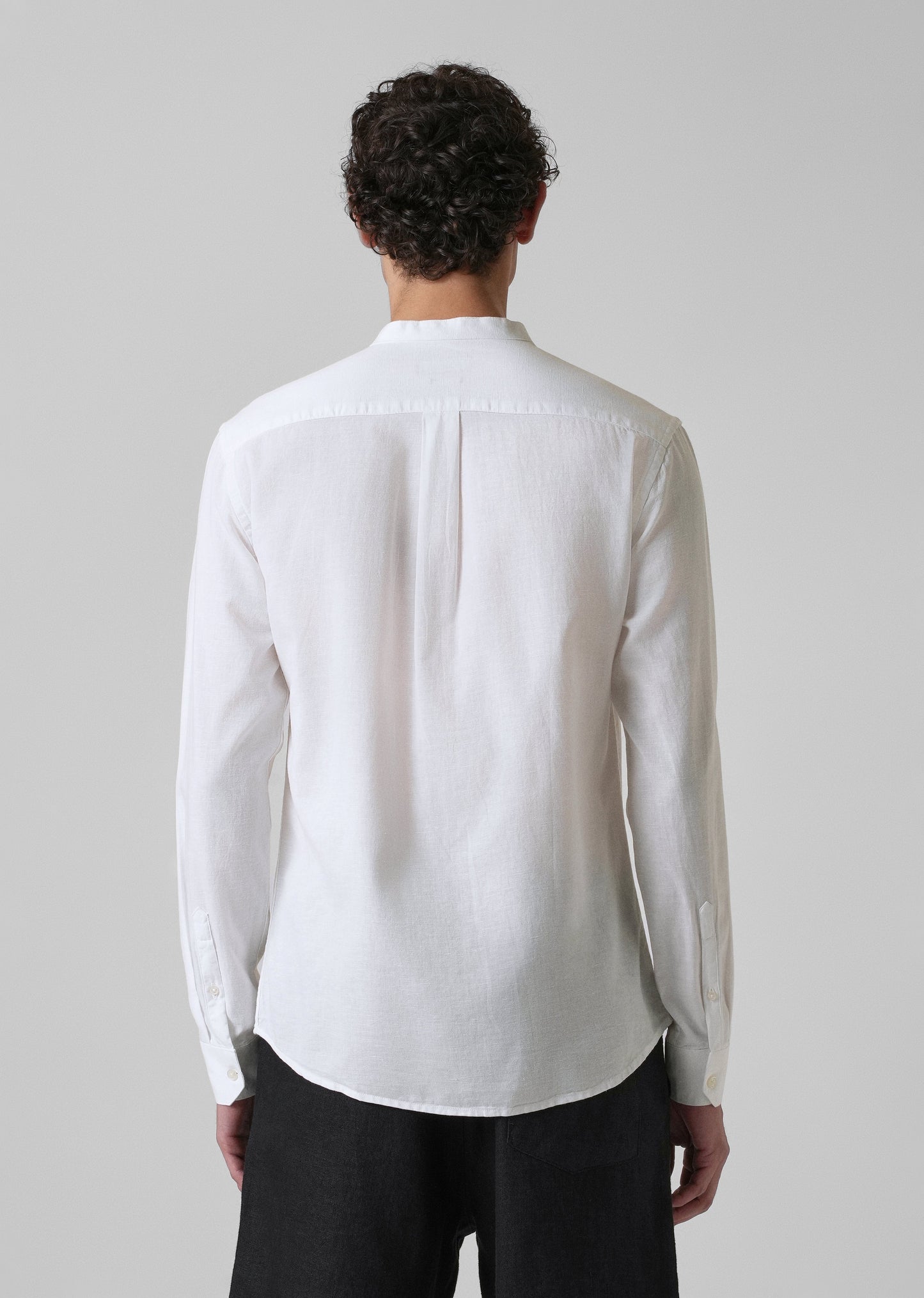 Ivory White Cotton Linen Shirt