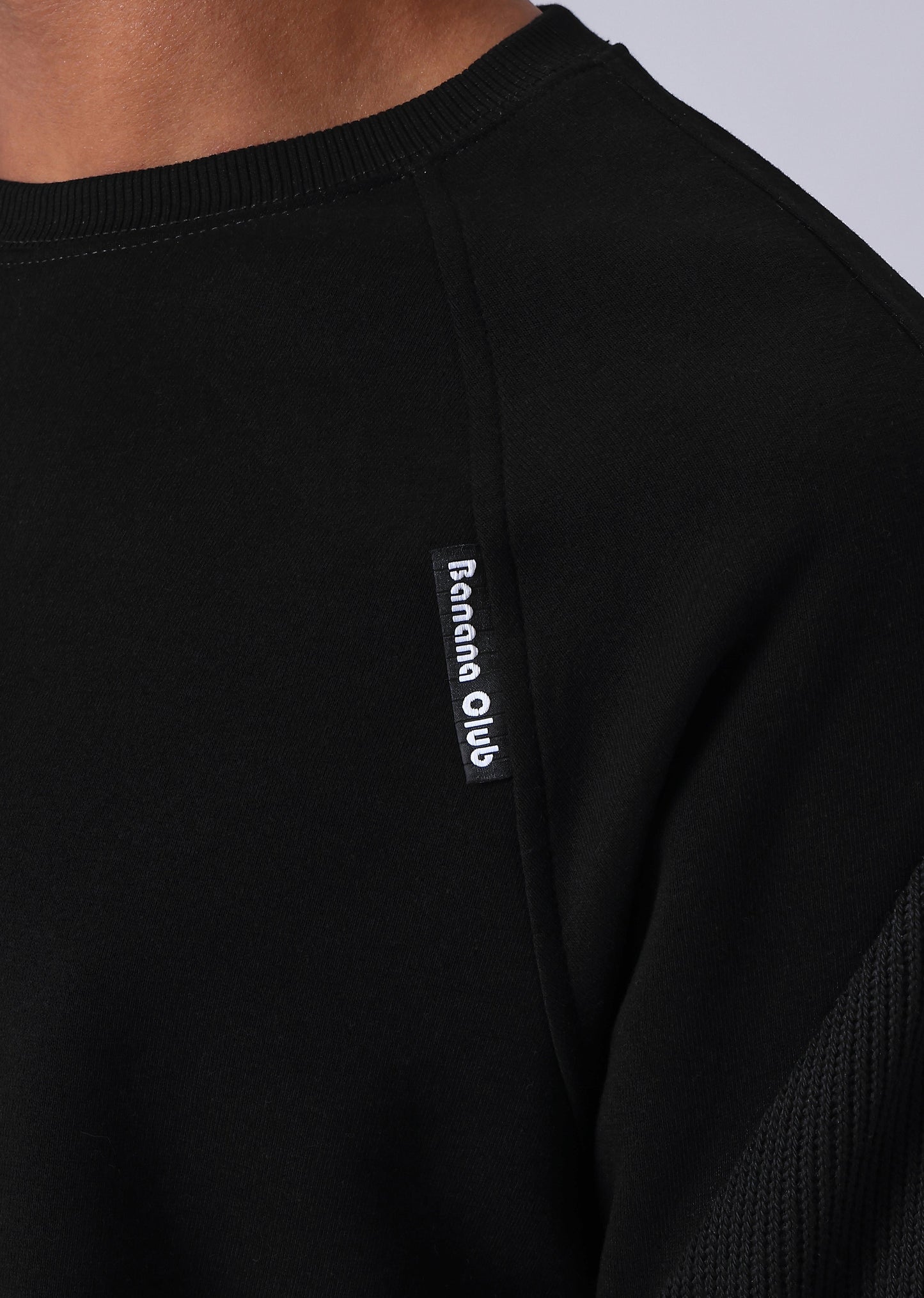 Knit Cut and Sew Black Sweatshirt