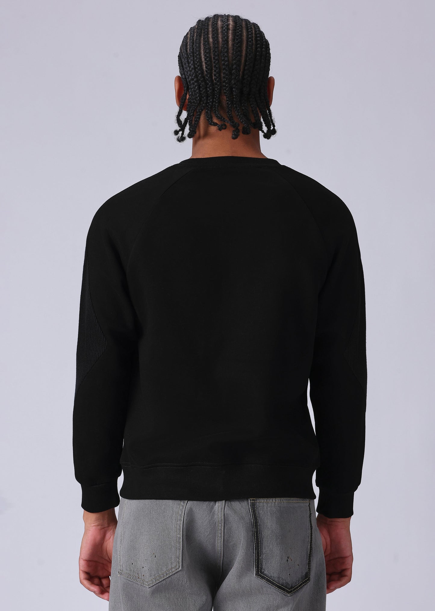 Knit Cut and Sew Black Sweatshirt