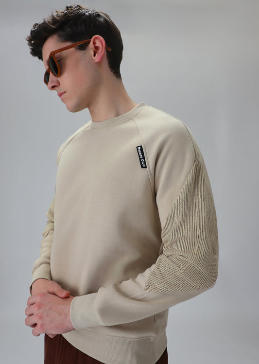 Knit Cut and Sew Cream Sweatshirt