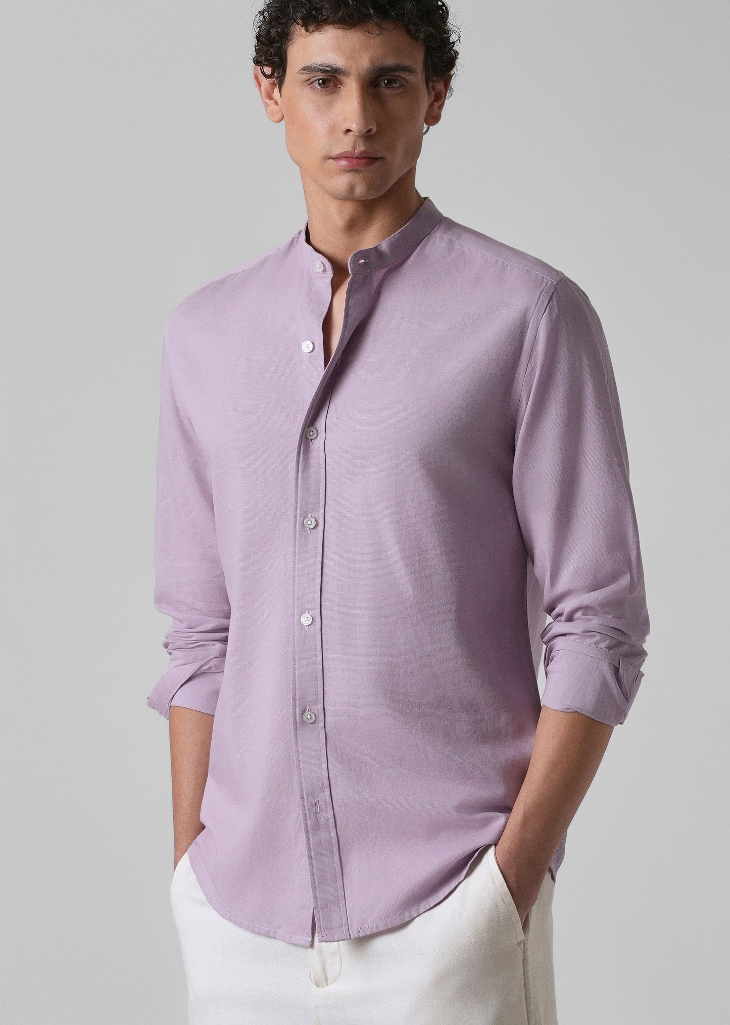 Lavender Cotton Linen Shirt