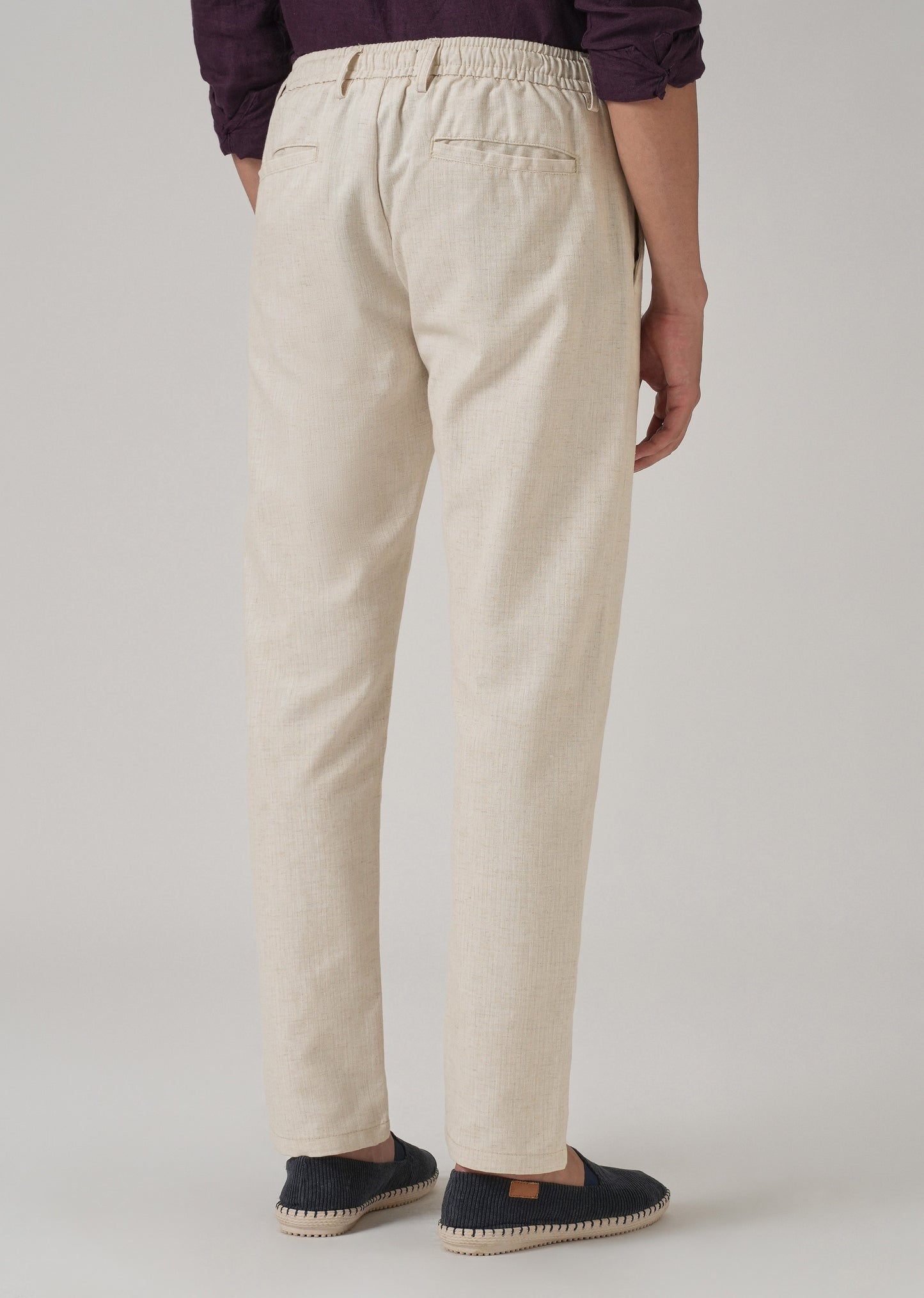 Light Beige Blended Linen Pant