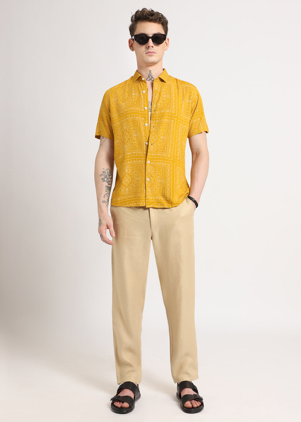 Light Beige Linen Pant