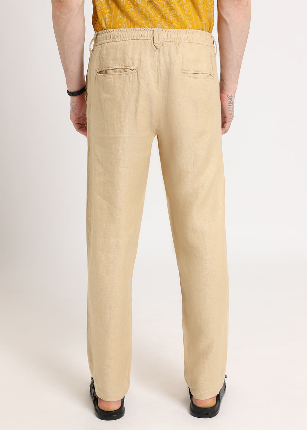 Light Beige Linen Pant