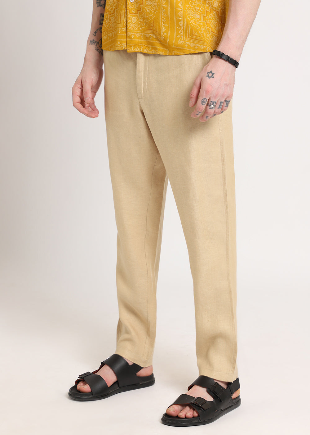 Light Beige Linen Pant