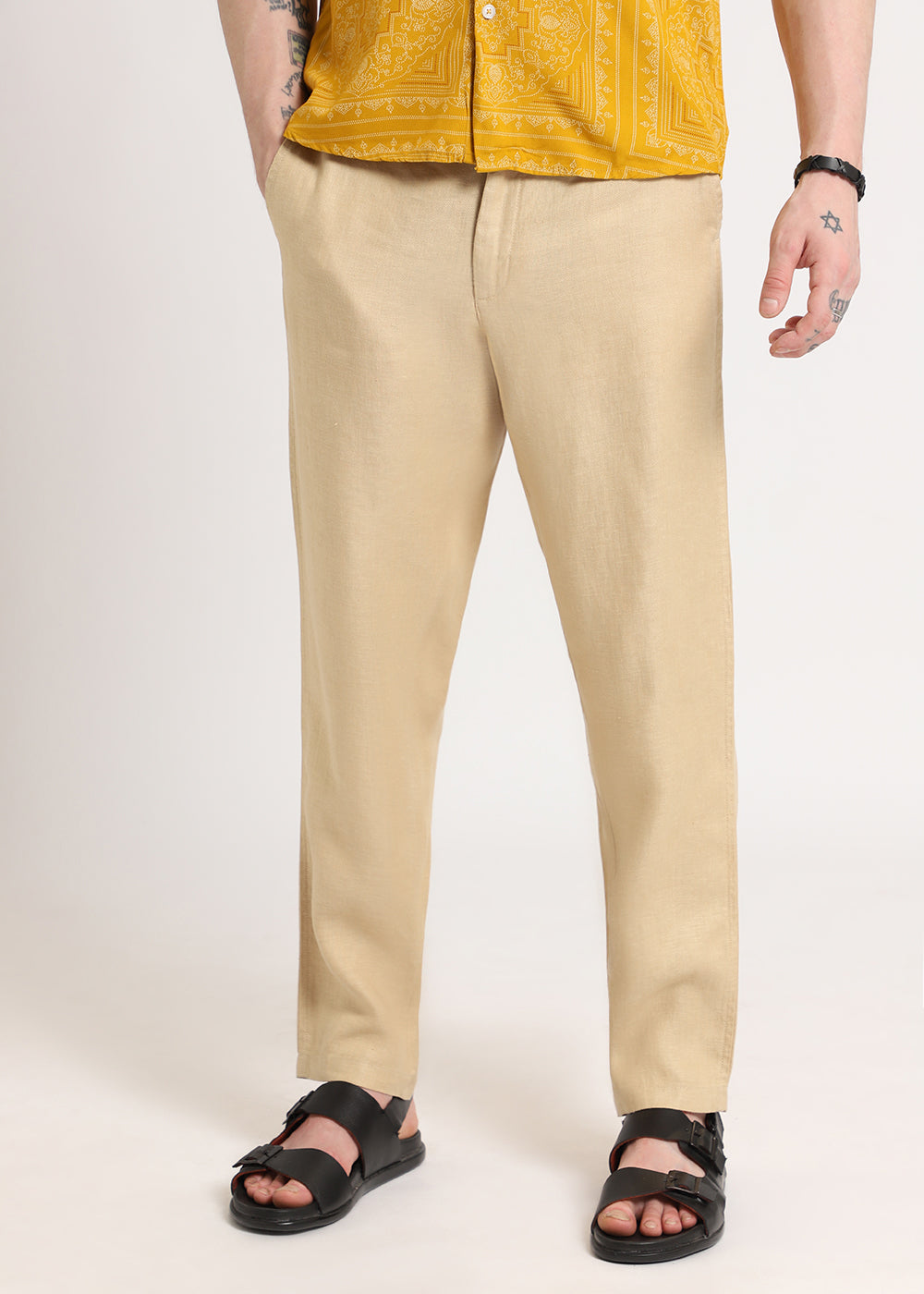 Light Beige Linen Pant