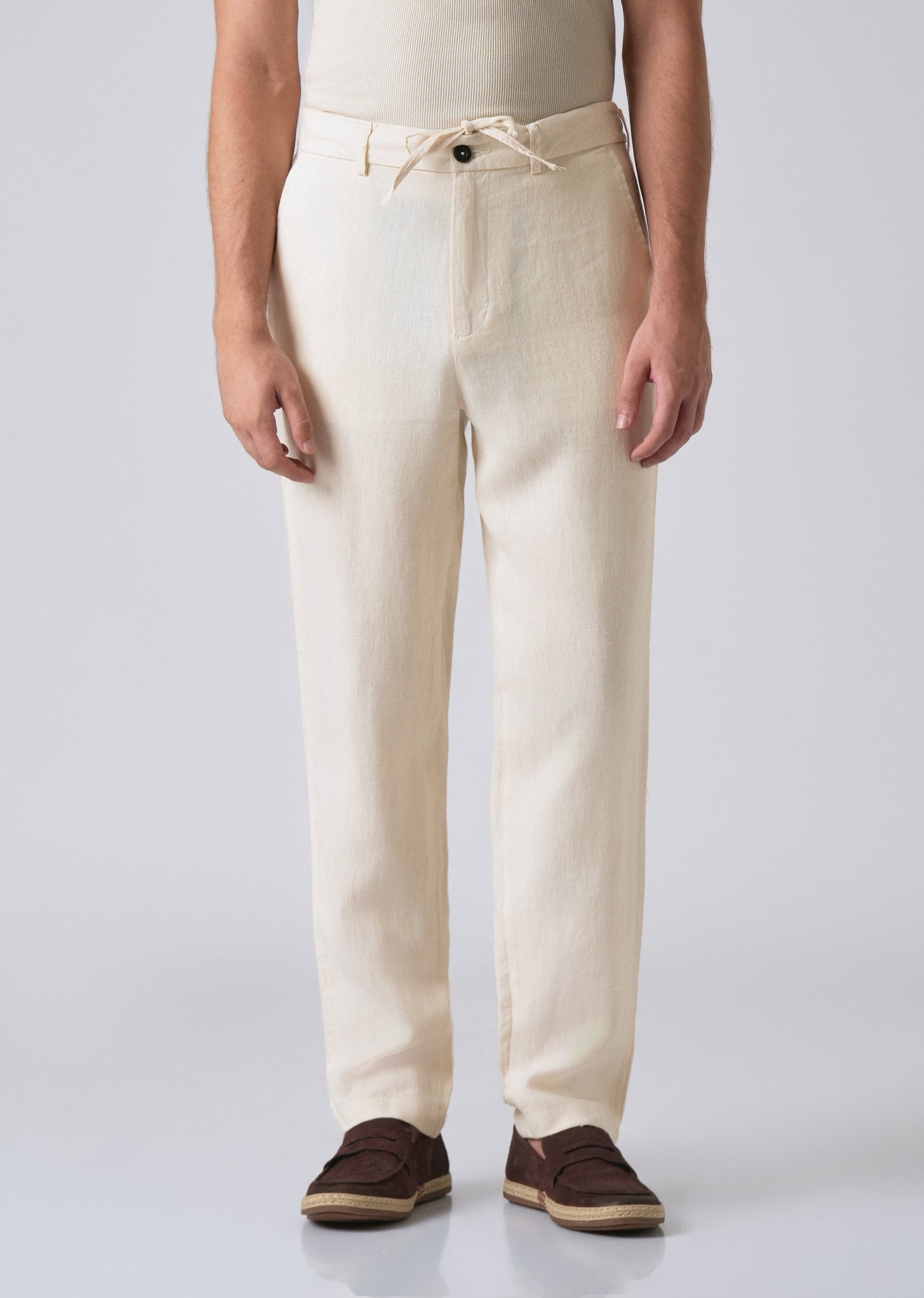 Light Cream Linen Pant