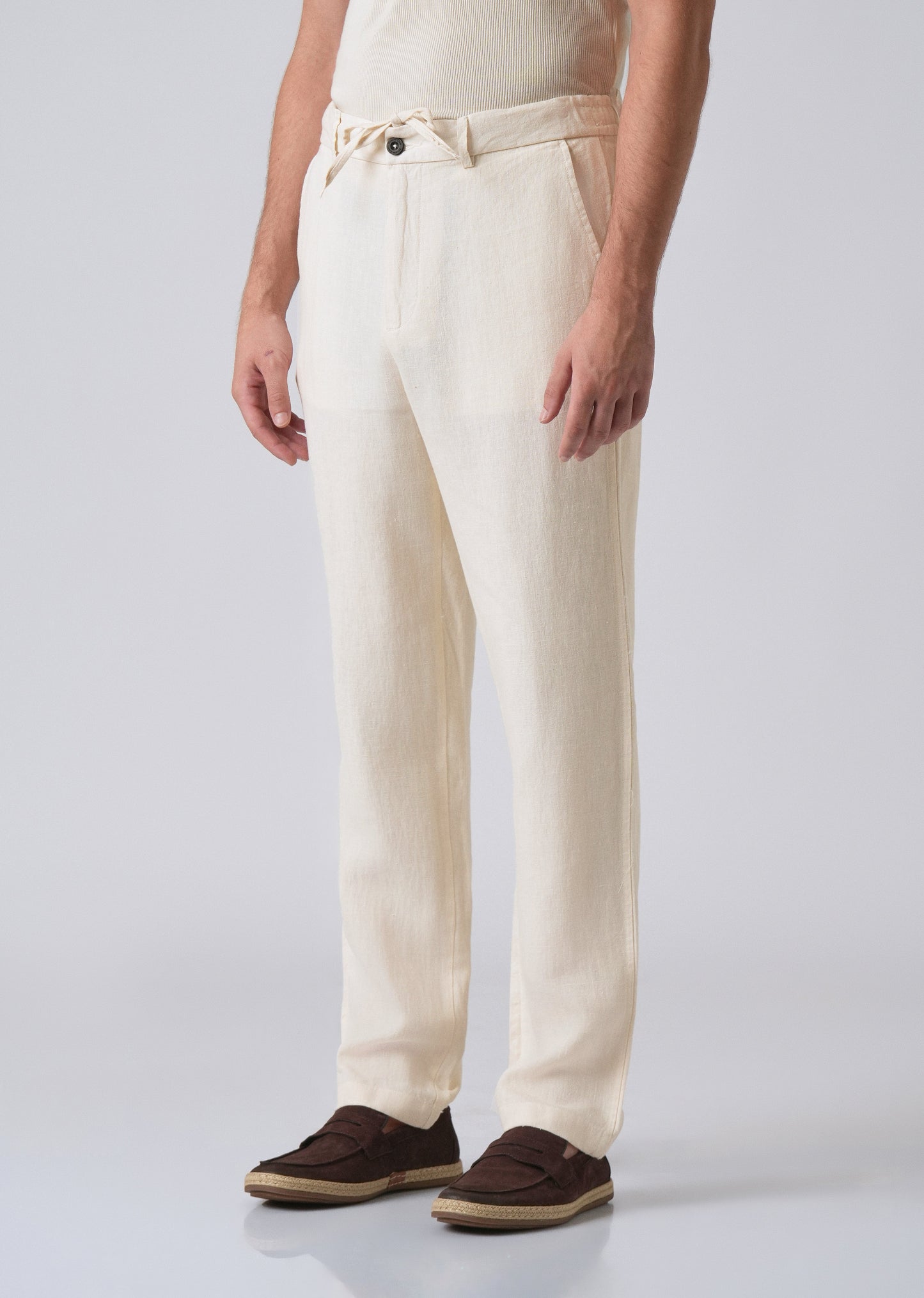 Light Cream Linen Pant