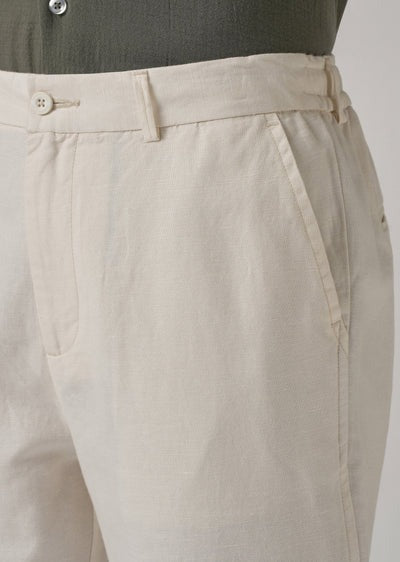 Pack of 2 Premium Linen Pants – (Light Cream & Brown)