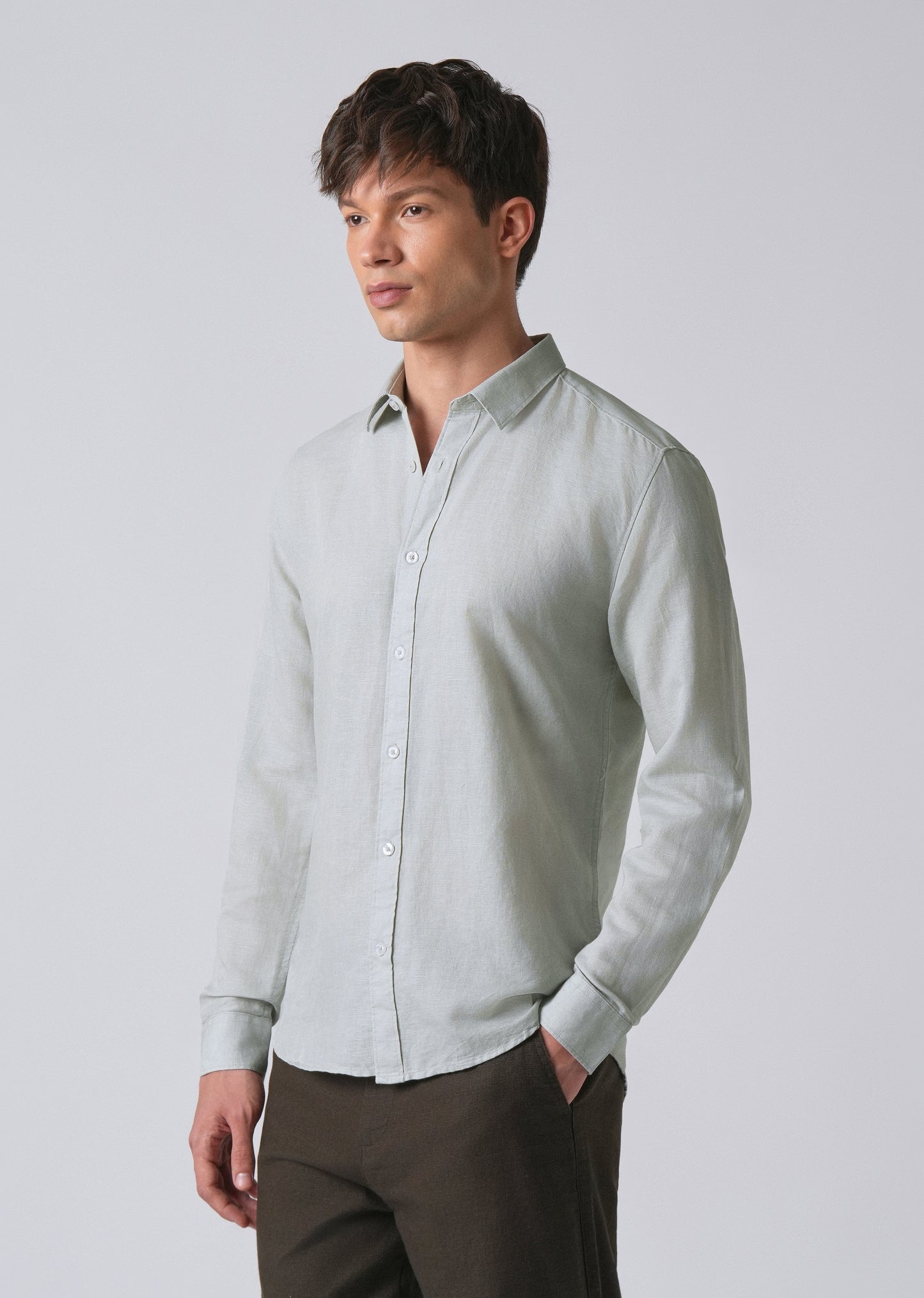 Light Grey Linen Shirt