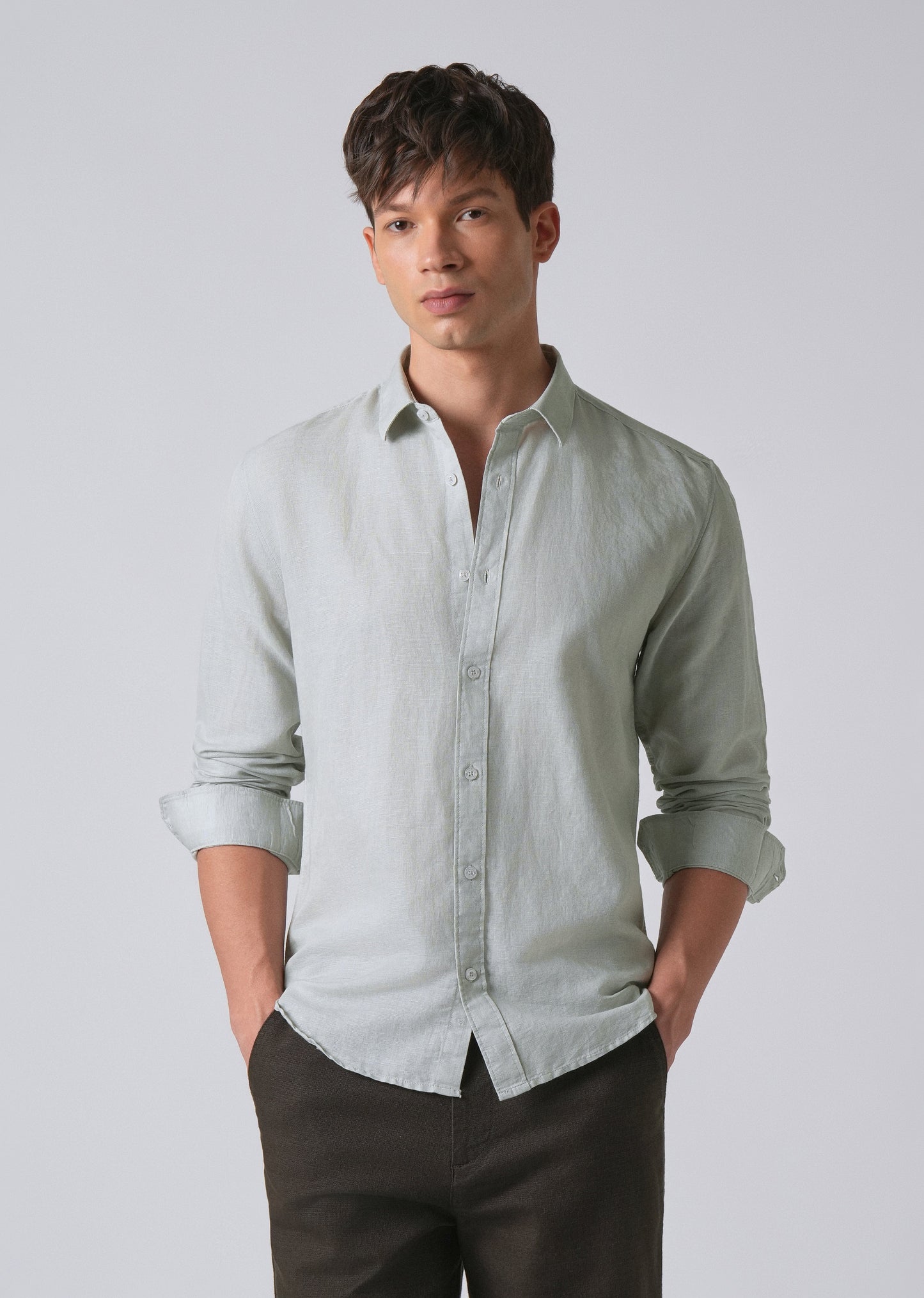 Light Grey Linen Shirt