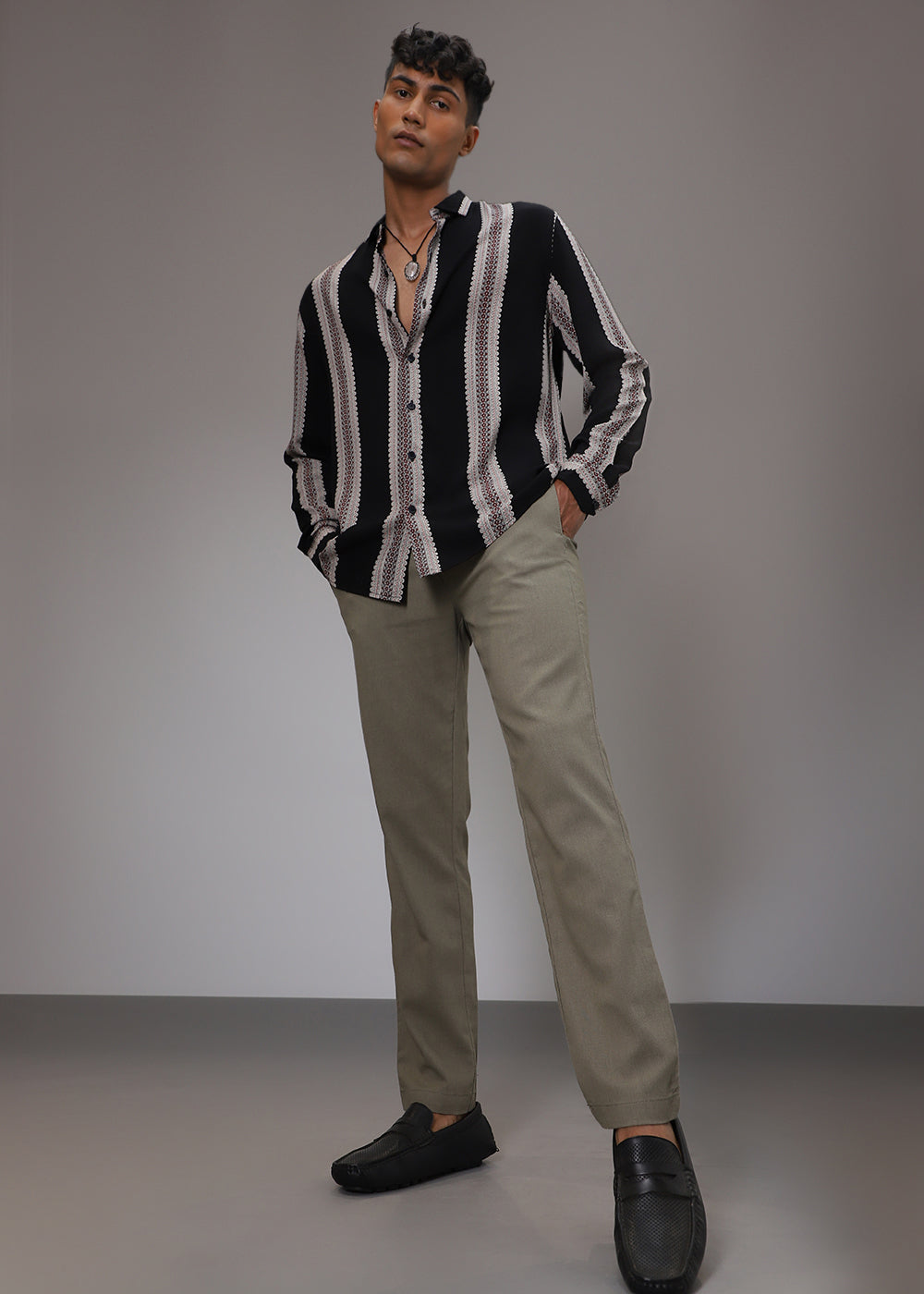 Light Olive Comfort Fit Linen Pant