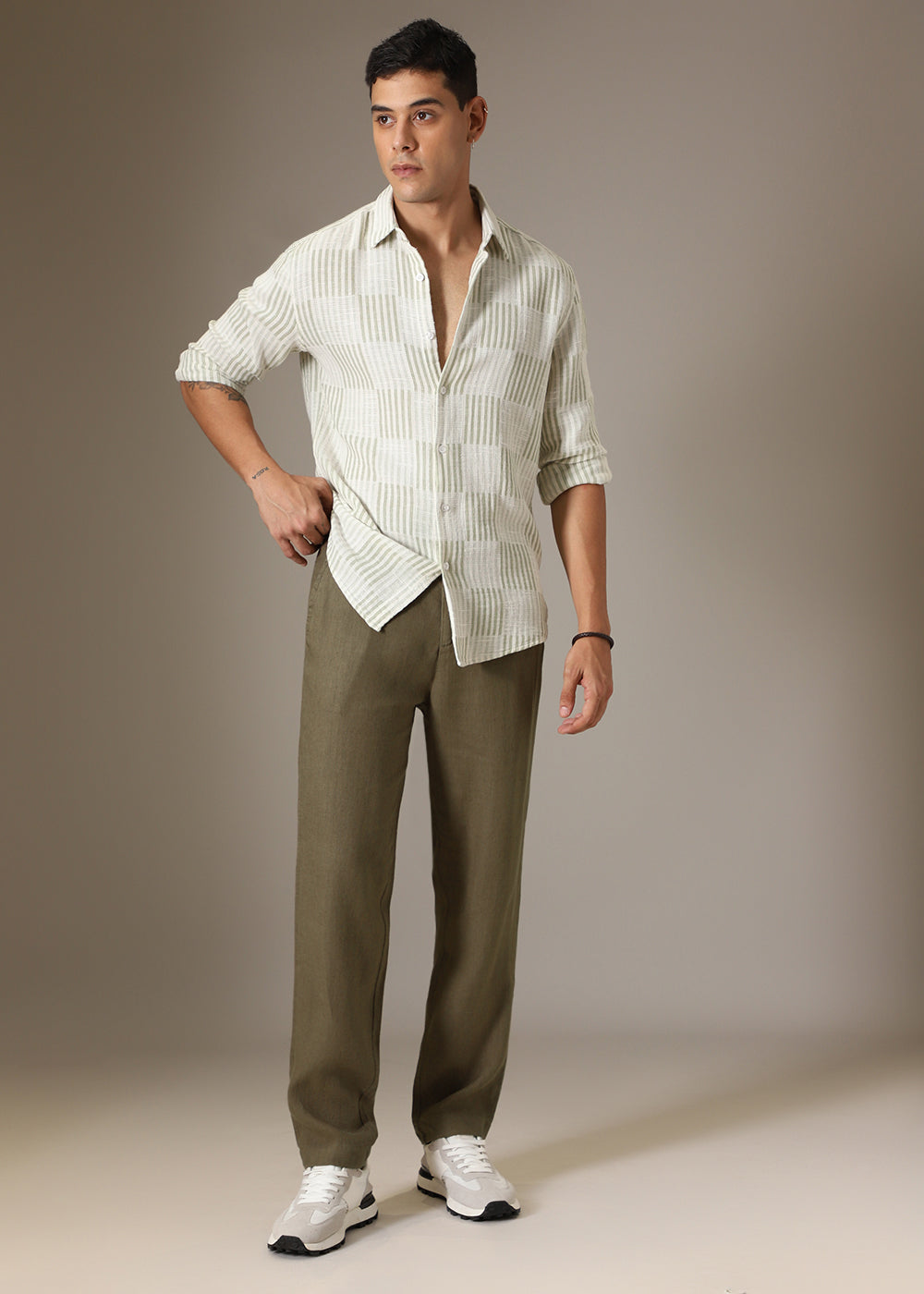 Light Olive Linen Pant
