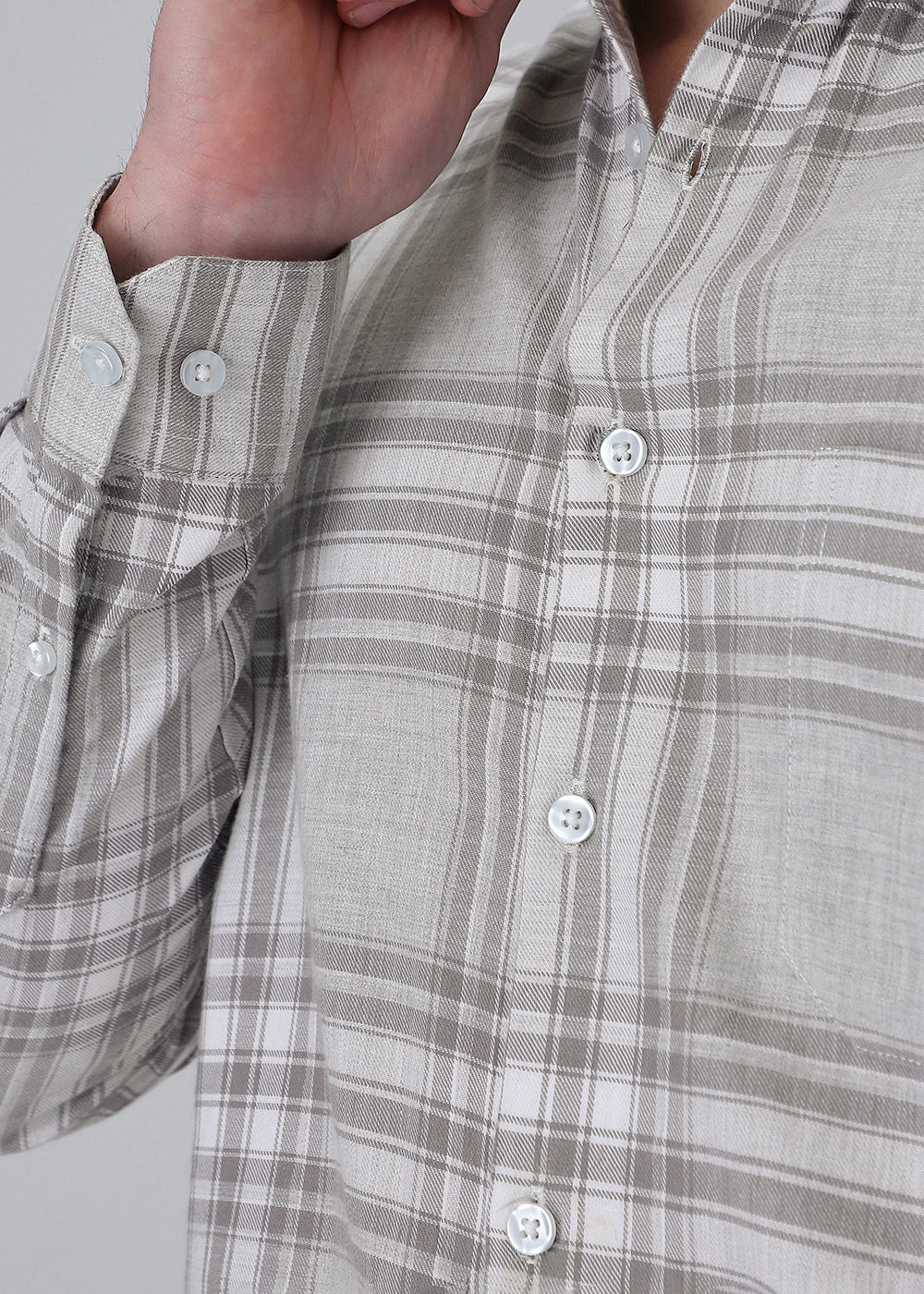 Melange Moon Grey Check Shirt