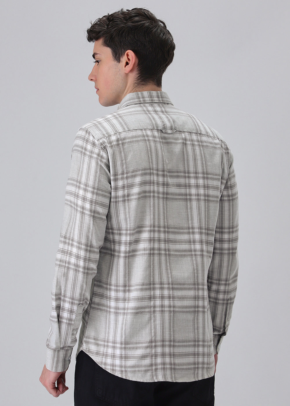 Melange Moon Grey Check Shirt