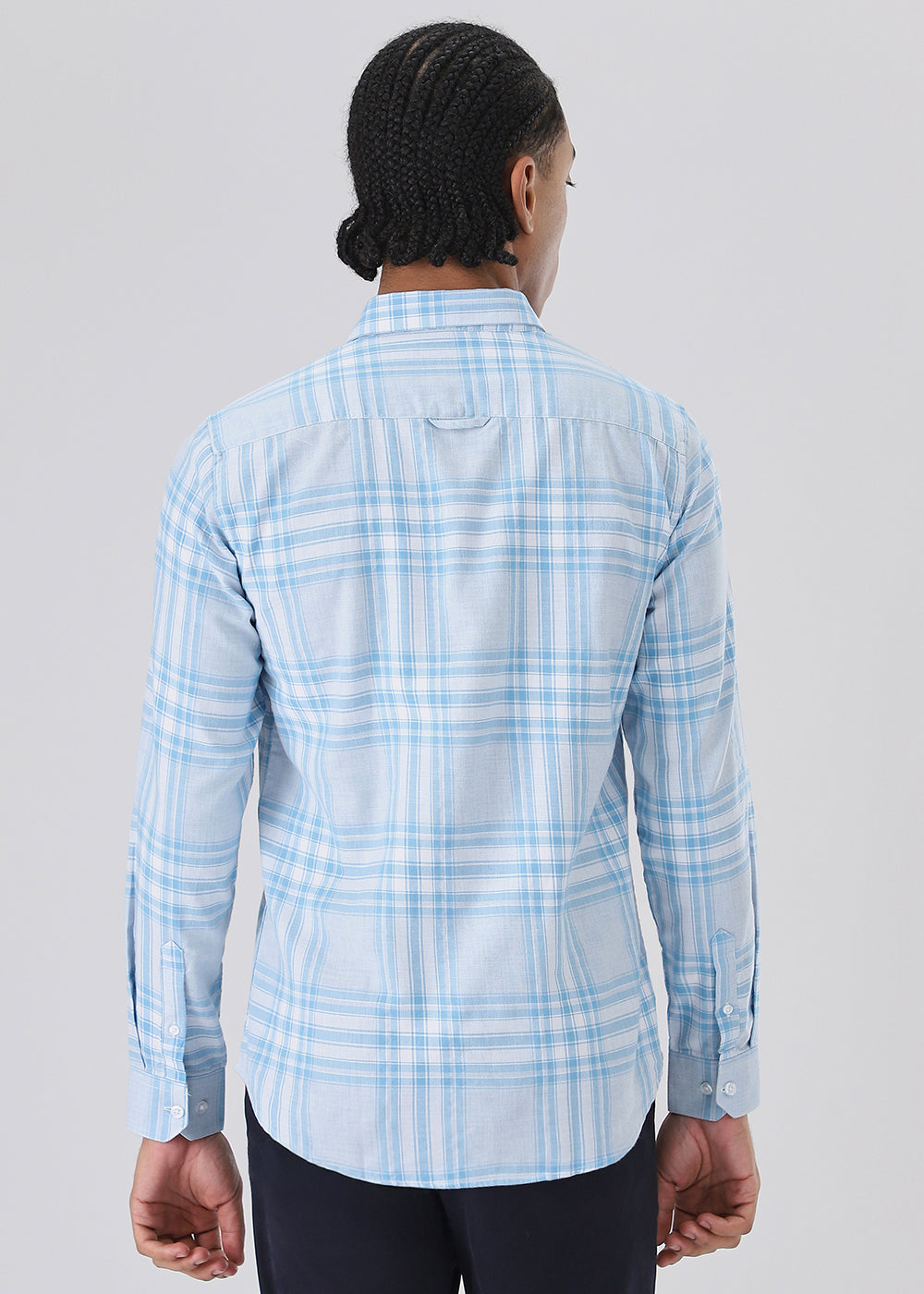 Melange Air Blue Check Shirt