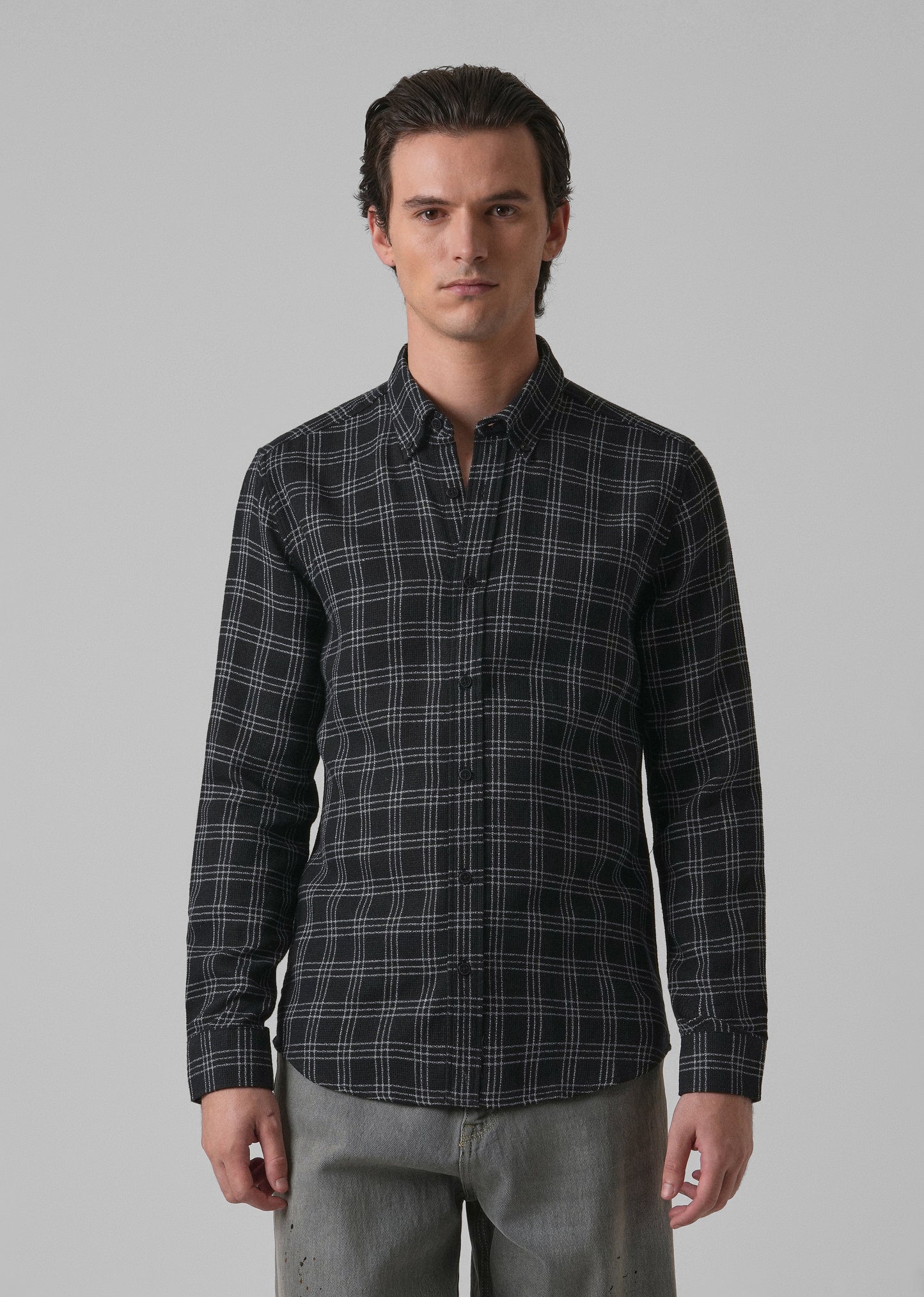 Melange Black Cannon Check Shirt