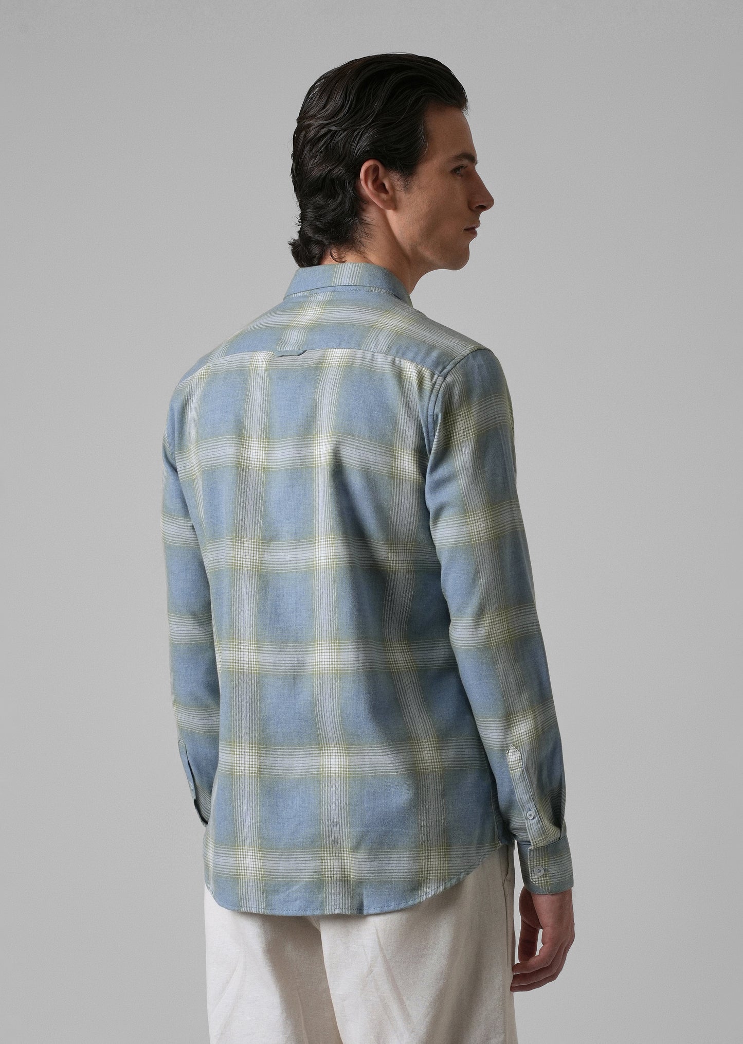 Melange Blue Bonnet Check Shirt